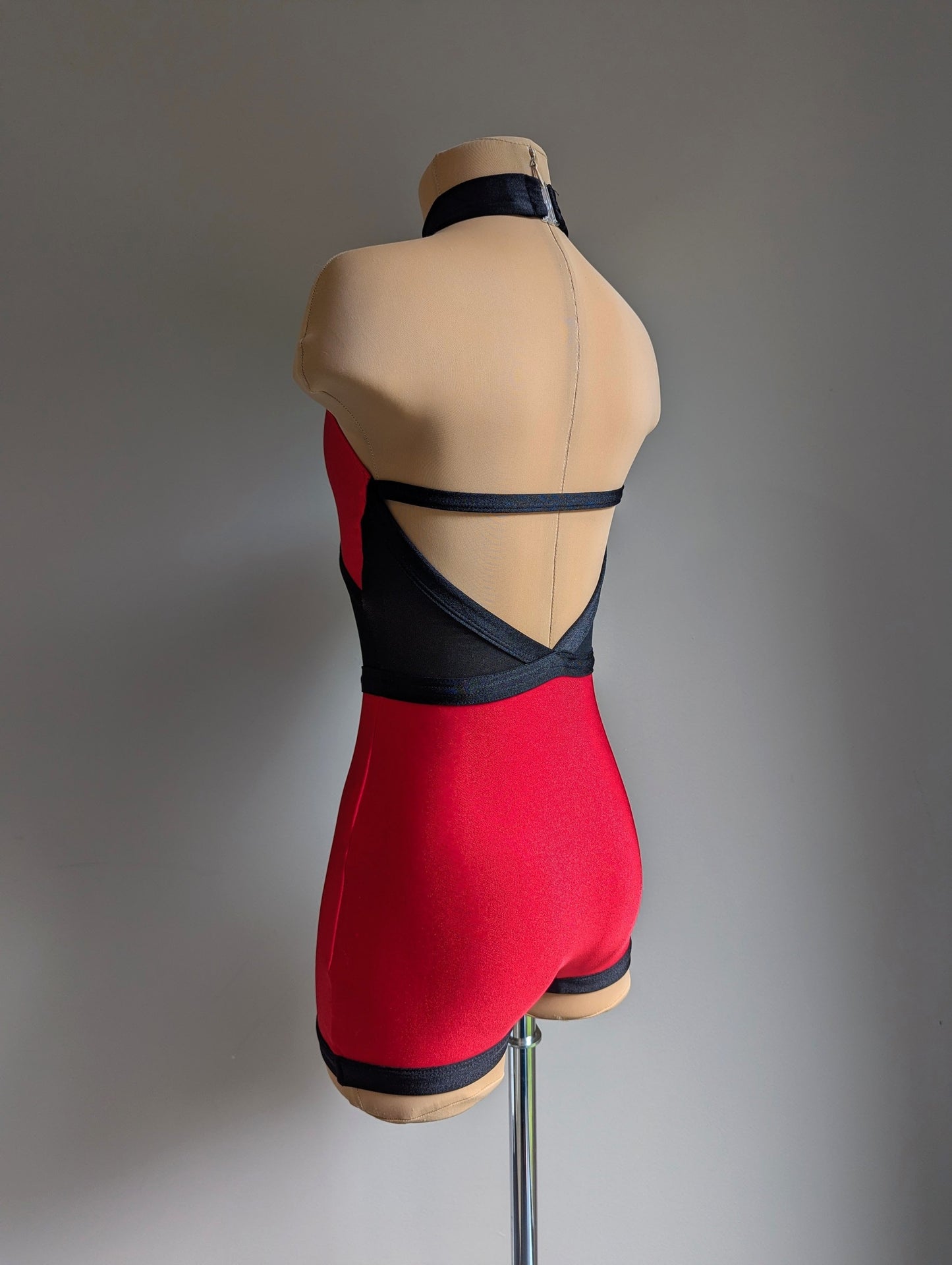 Crossfire Unitard - Black and Red 