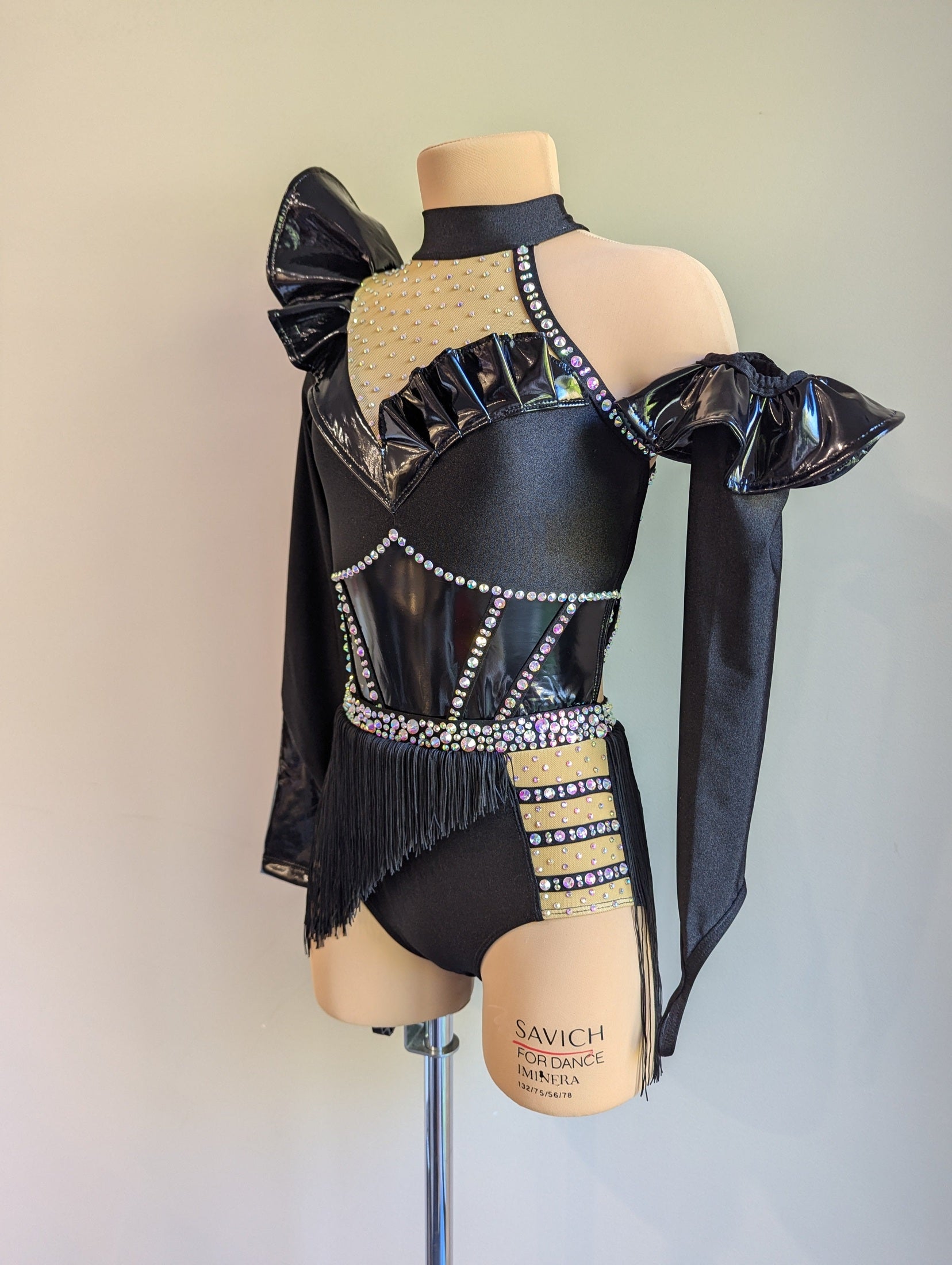 Black Double Trouble Frill Factor - Barely There Dazzling by DMDC 