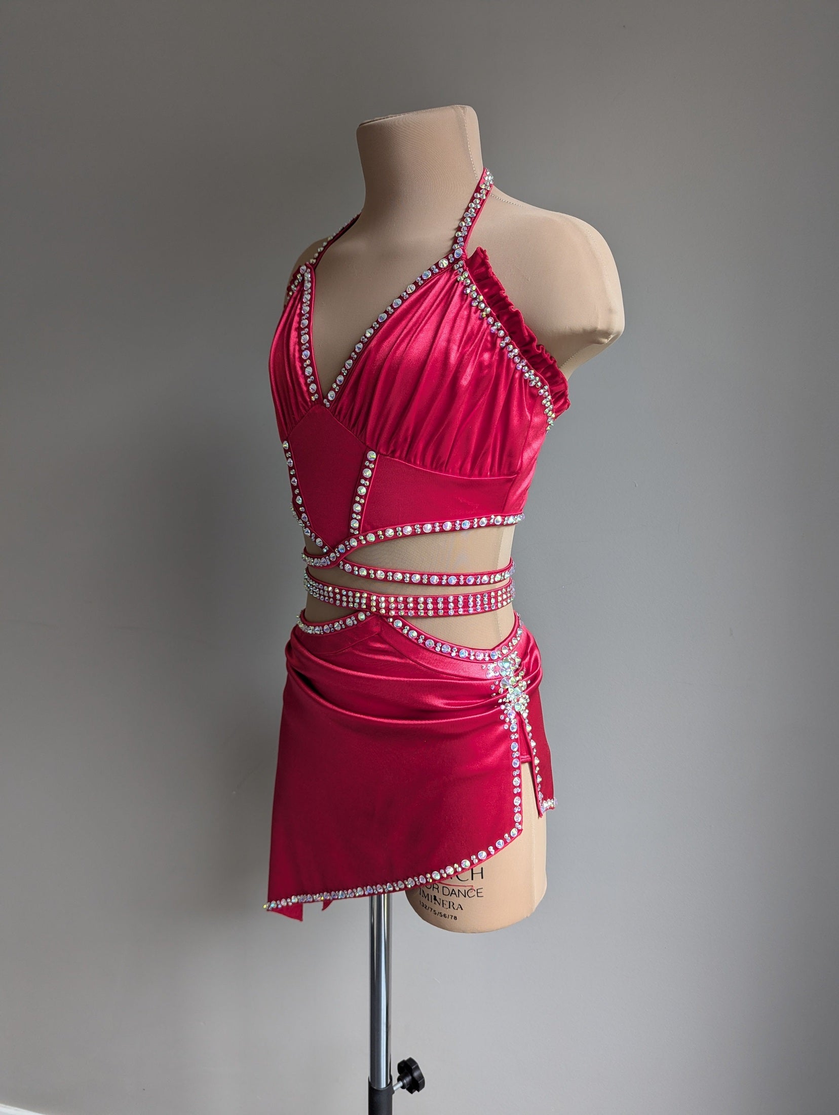 Red Satin Feels Like Poetry Set - Barely There Dazzling by DMDC 