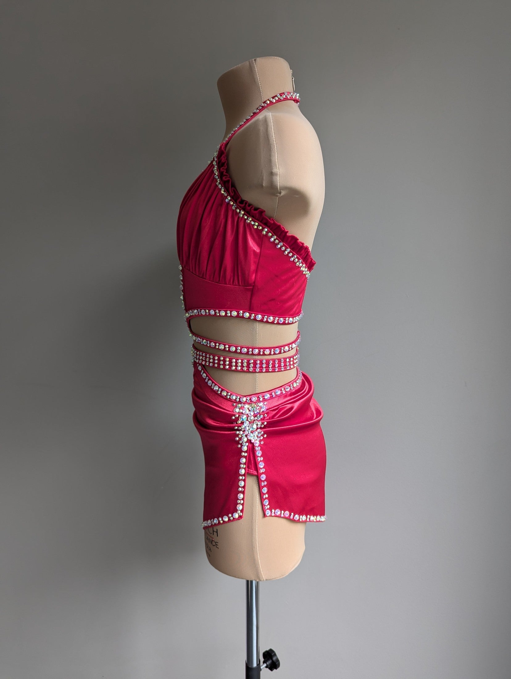 Red Satin Feels Like Poetry Set - Barely There Dazzling by DMDC 