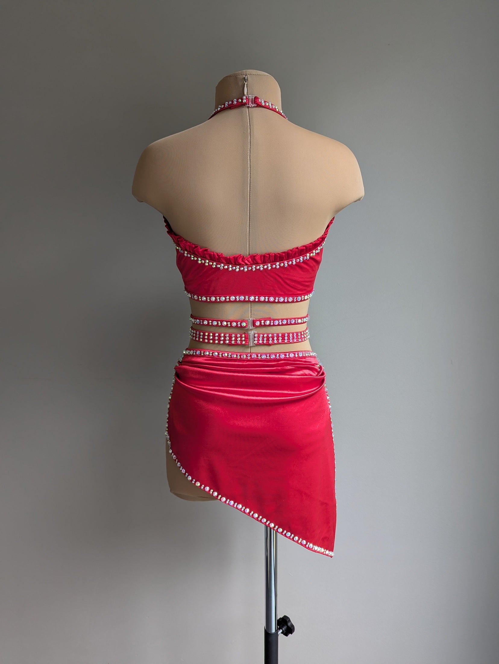 Red Satin Feels Like Poetry Set - Barely There Dazzling by DMDC 