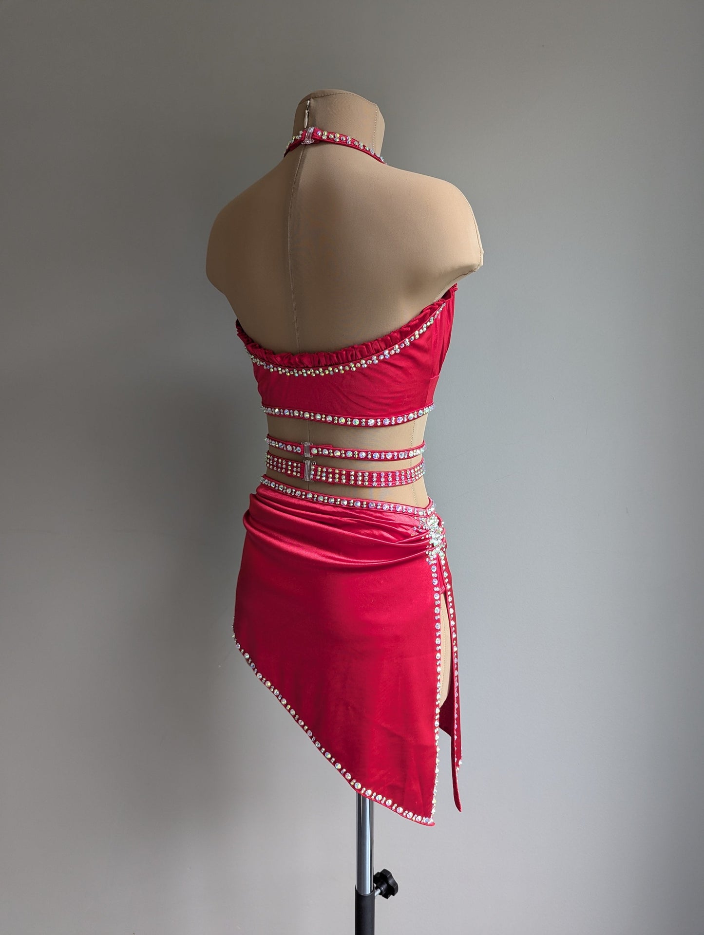 Red Satin Feels Like Poetry Set - Barely There Dazzling by DMDC 