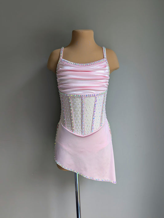 Pastel Pink Satin Angelina - Barely There Dazzling by DMDC 