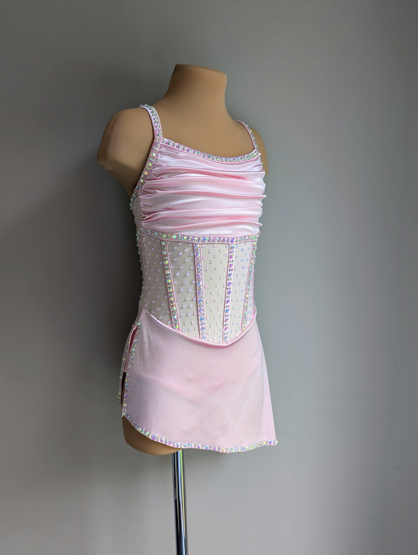 Pastel Pink Satin Angelina - Barely There Dazzling by DMDC 