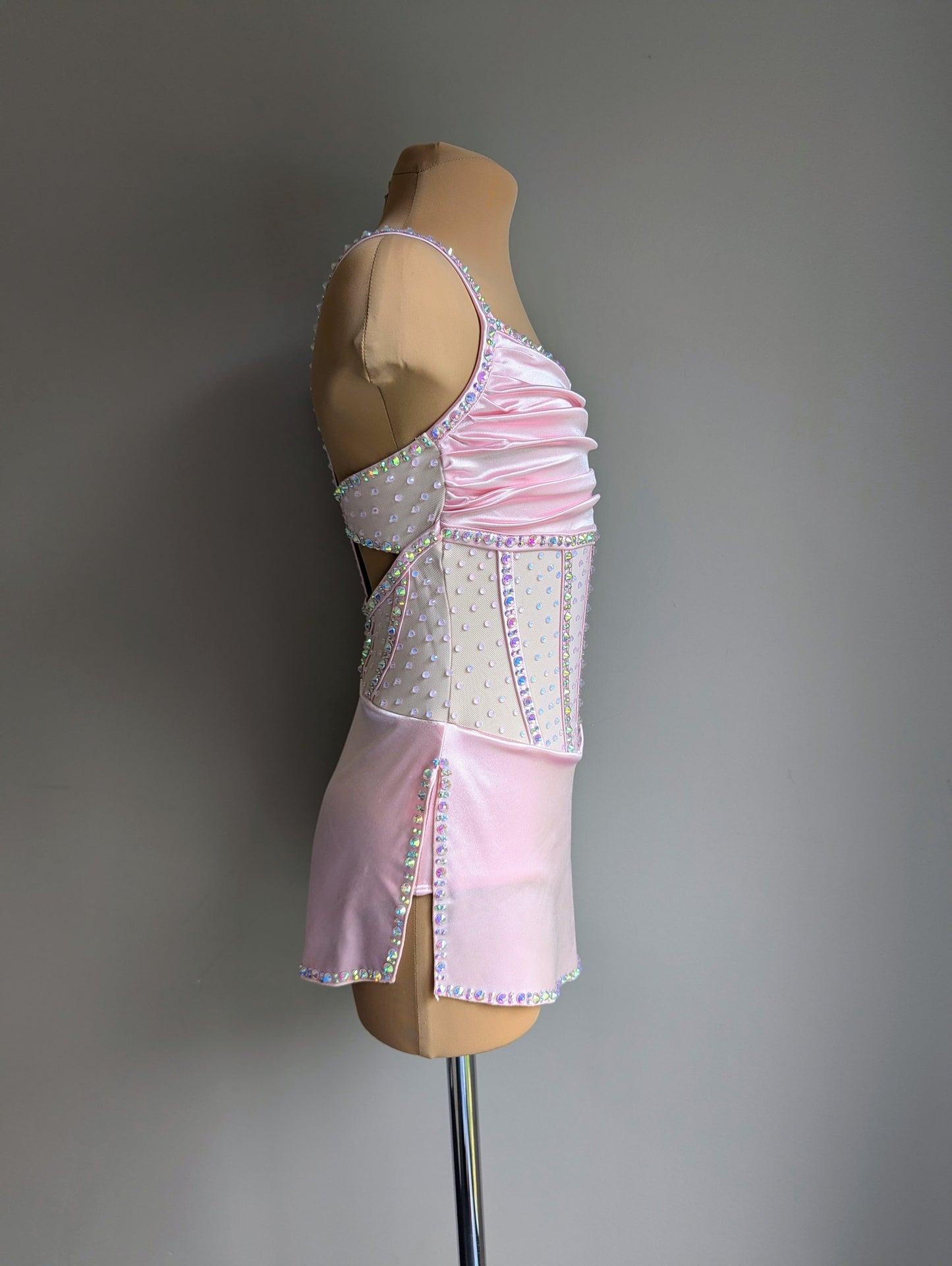 Pastel Pink Satin Angelina - Barely There Dazzling by DMDC 