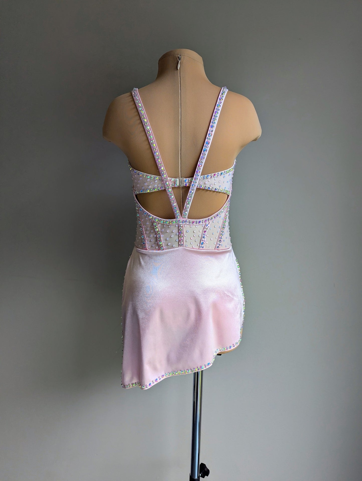 Pastel Pink Satin Angelina - Barely There Dazzling by DMDC 