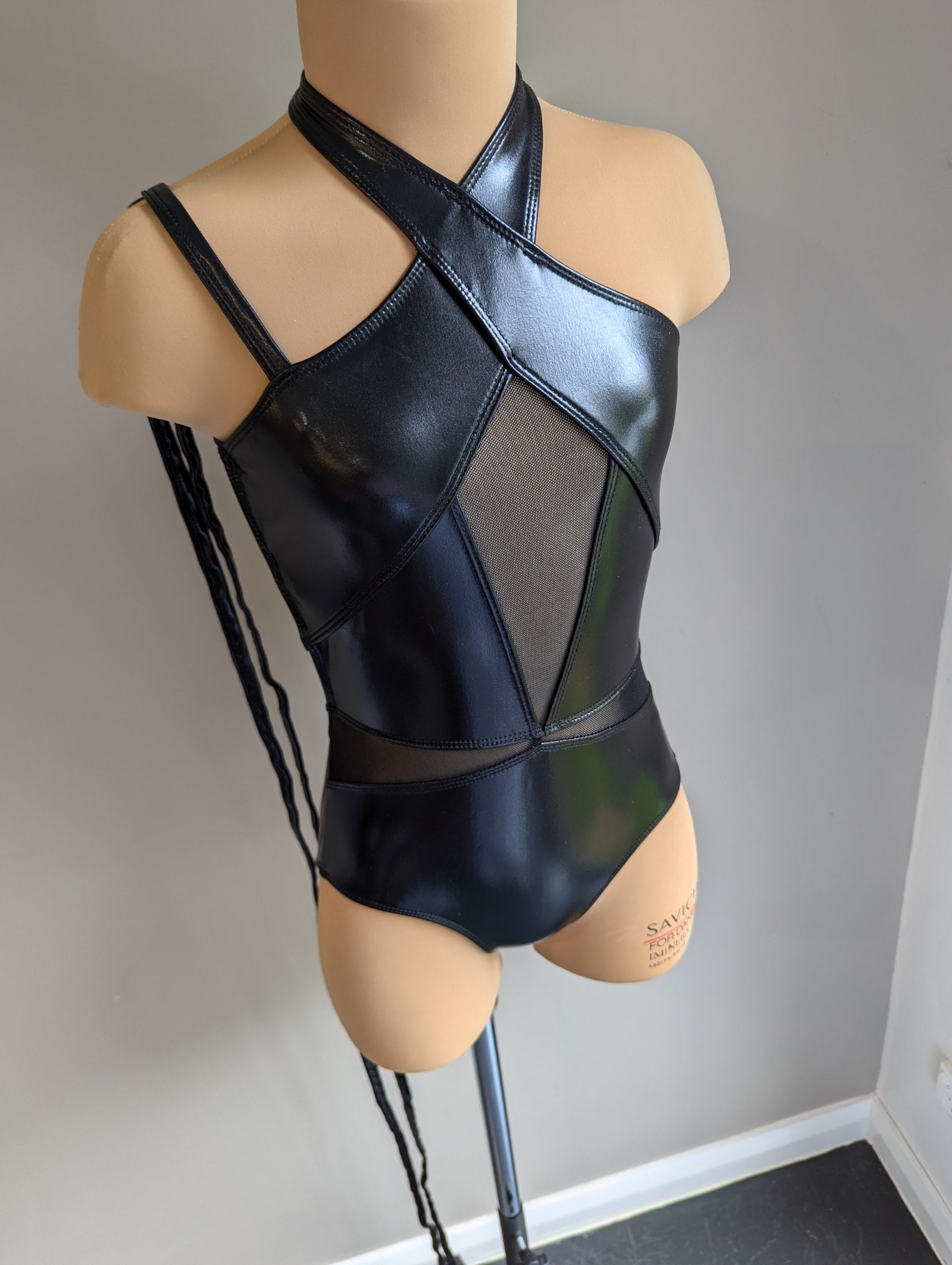 Blackout Leotard - Black Vinyl 