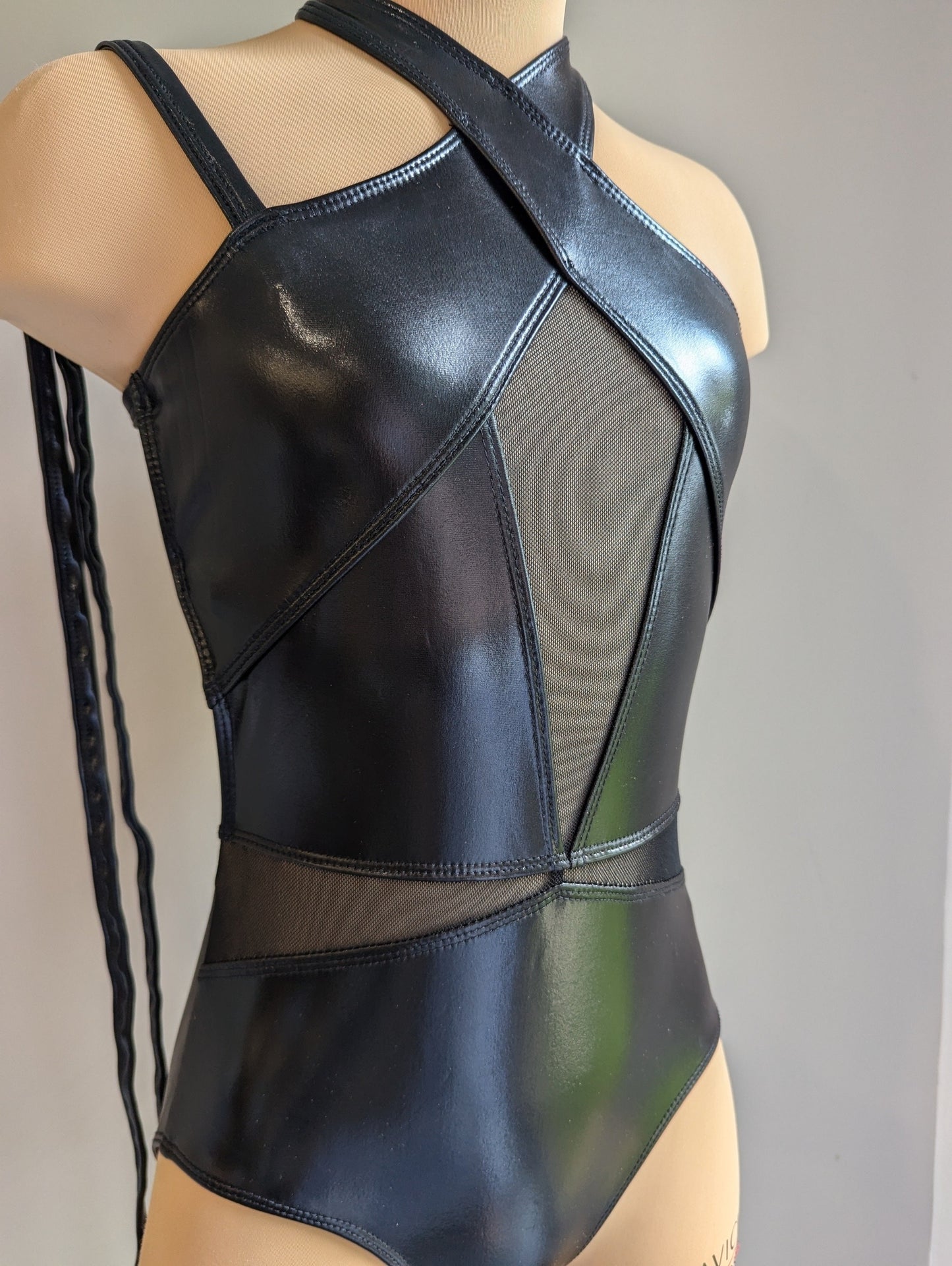 Blackout Leotard - Black Vinyl 