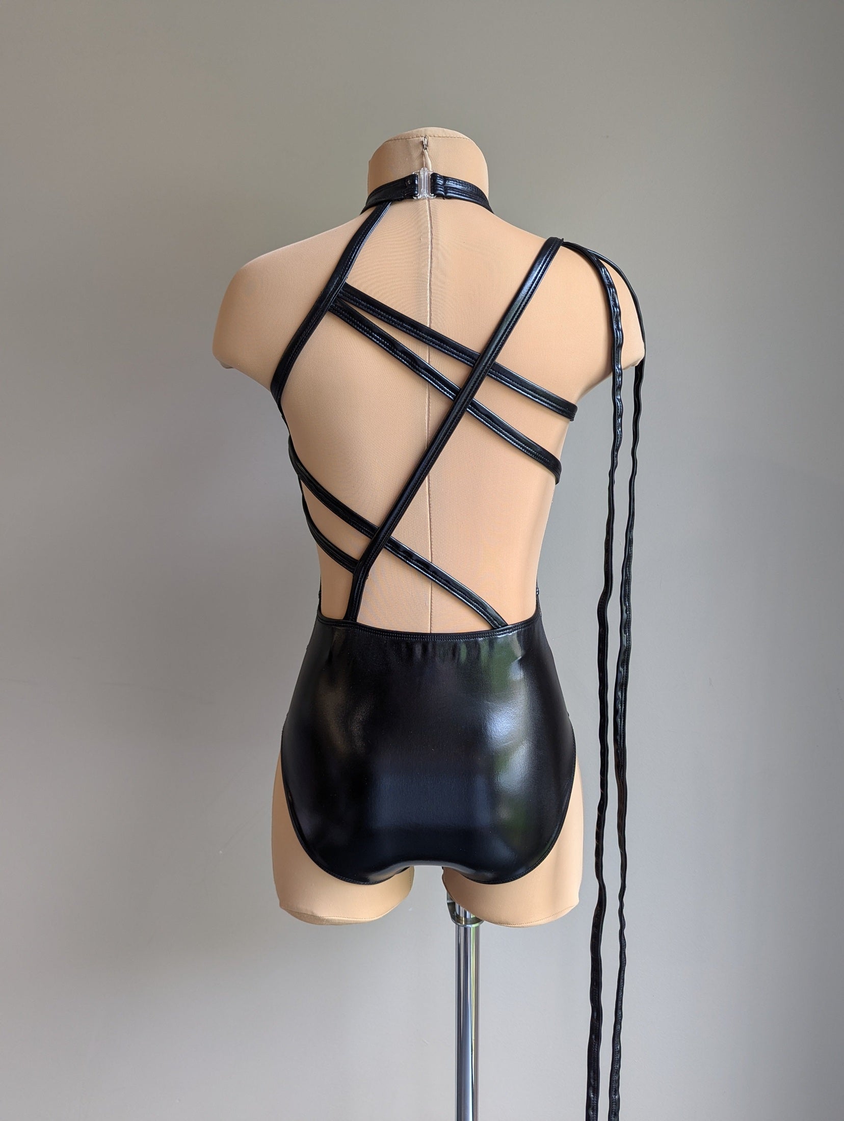 Blackout Leotard - Black Vinyl 