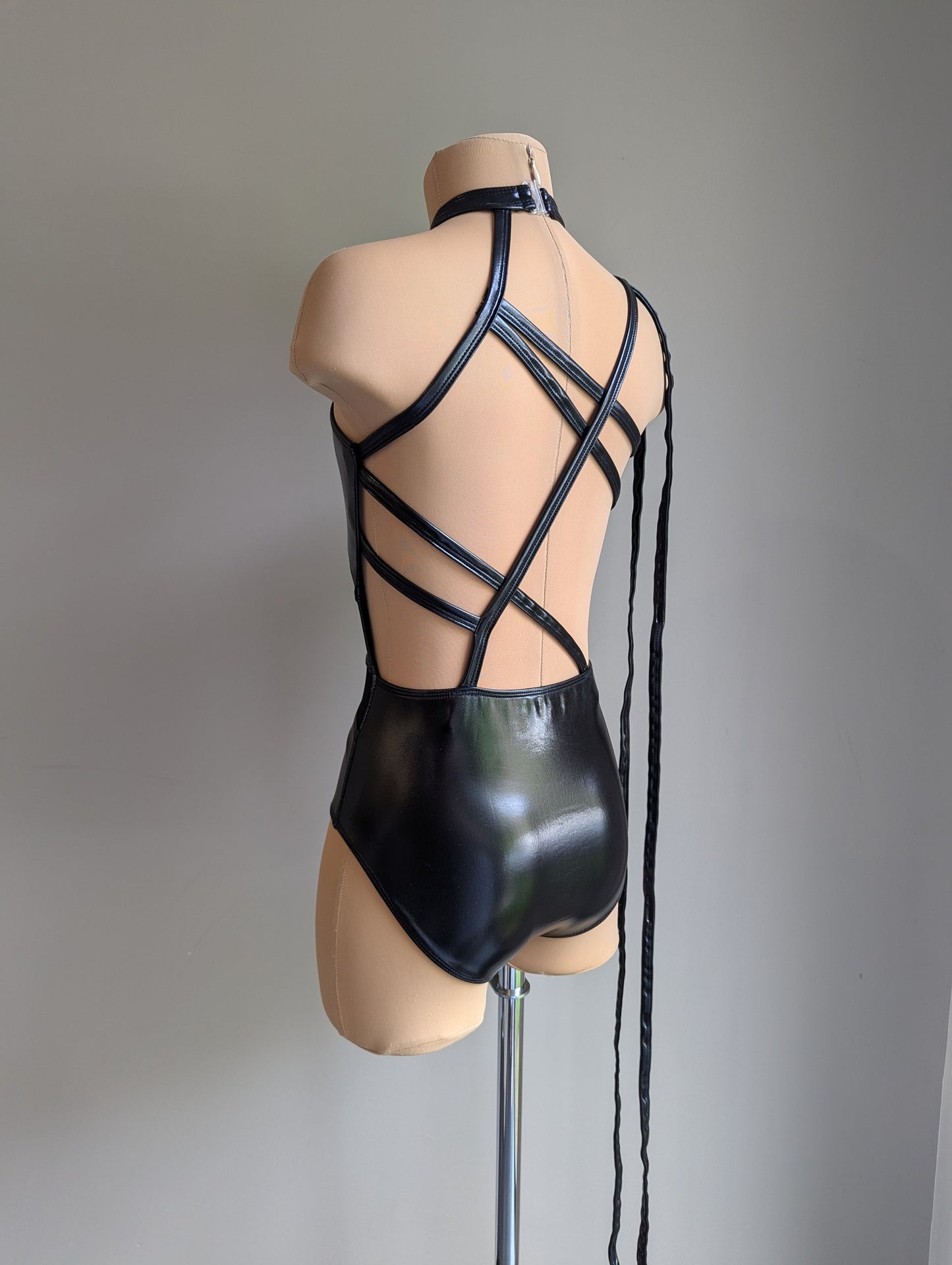 Blackout Leotard - Black Vinyl 