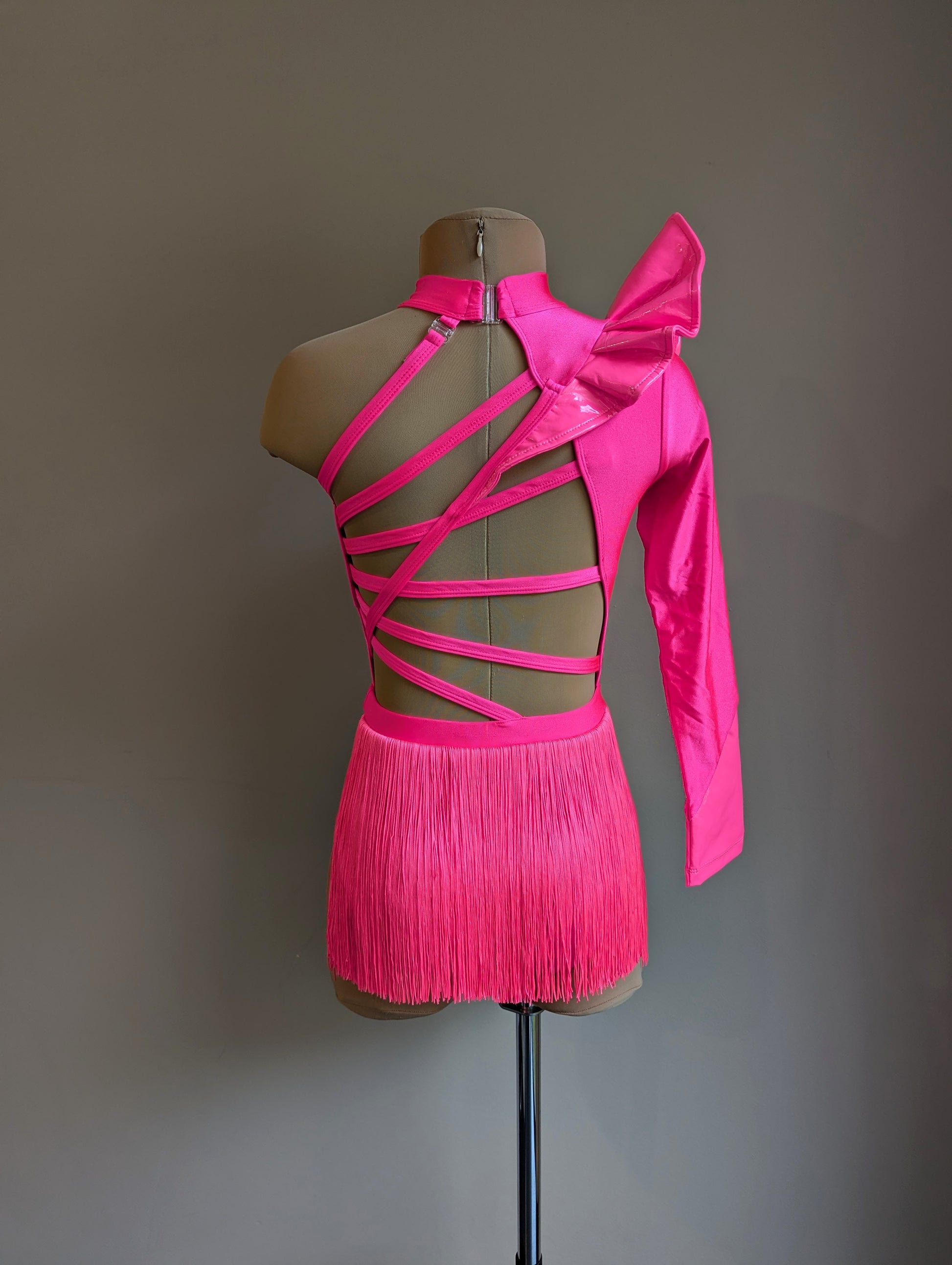 Double Trouble Frill Factor Set - Neon Pink Lycra & PVC 