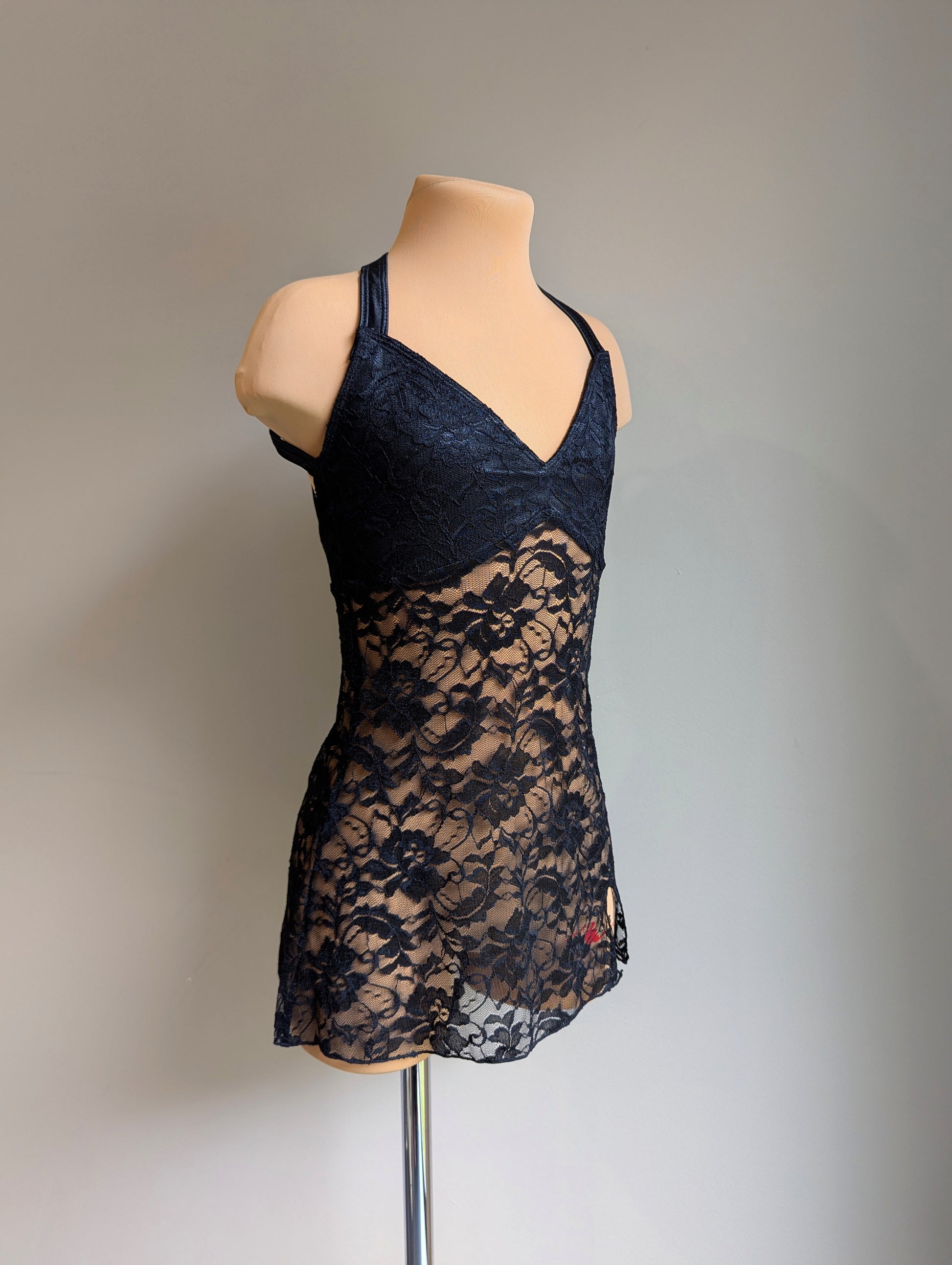 Silhouette Slip Dress - Black Lace Briefs Not Included 