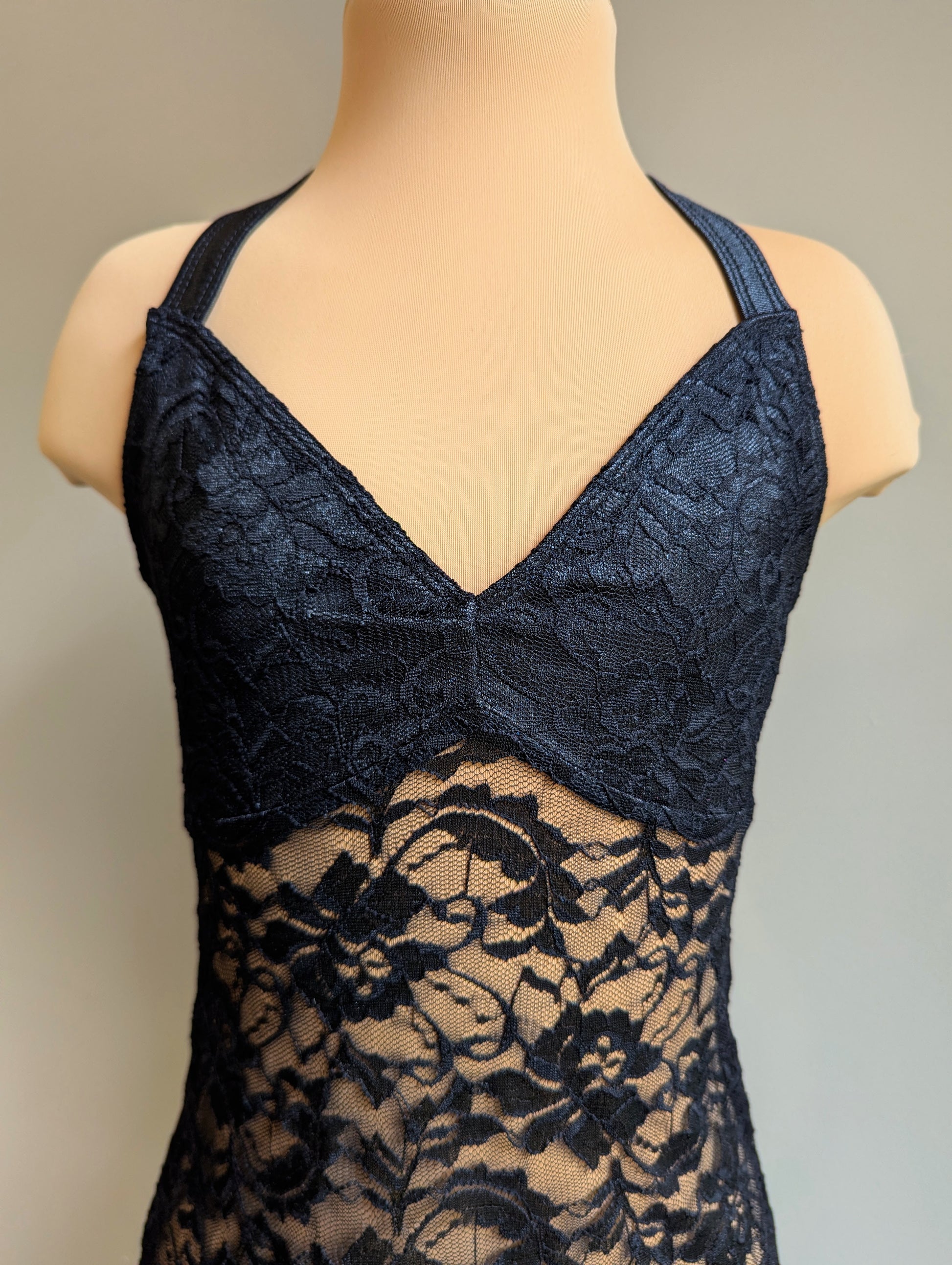 Silhouette Slip Dress - Black Lace Briefs Not Included 