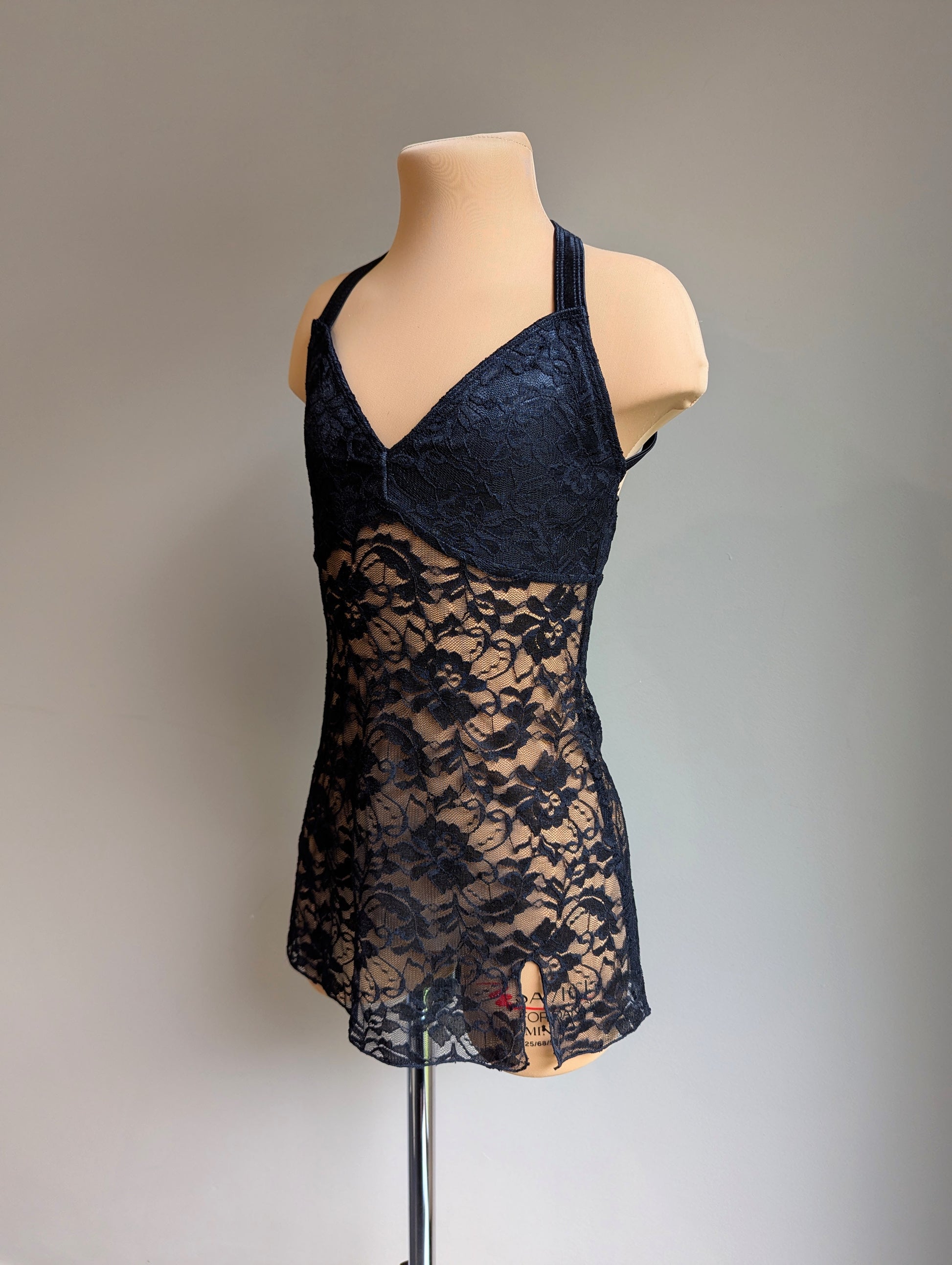 Silhouette Slip Dress - Black Lace Briefs Not Included 