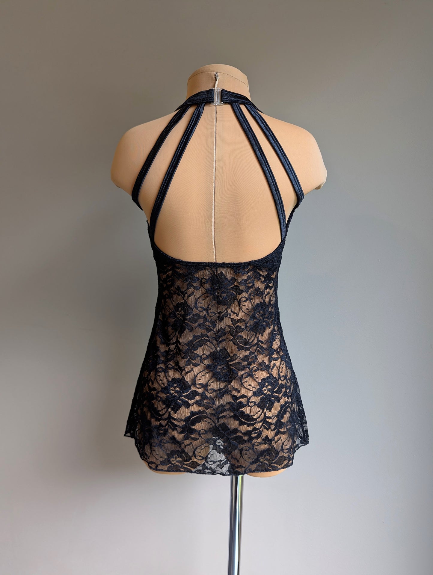 Silhouette Slip Dress - Black Lace Briefs Not Included 