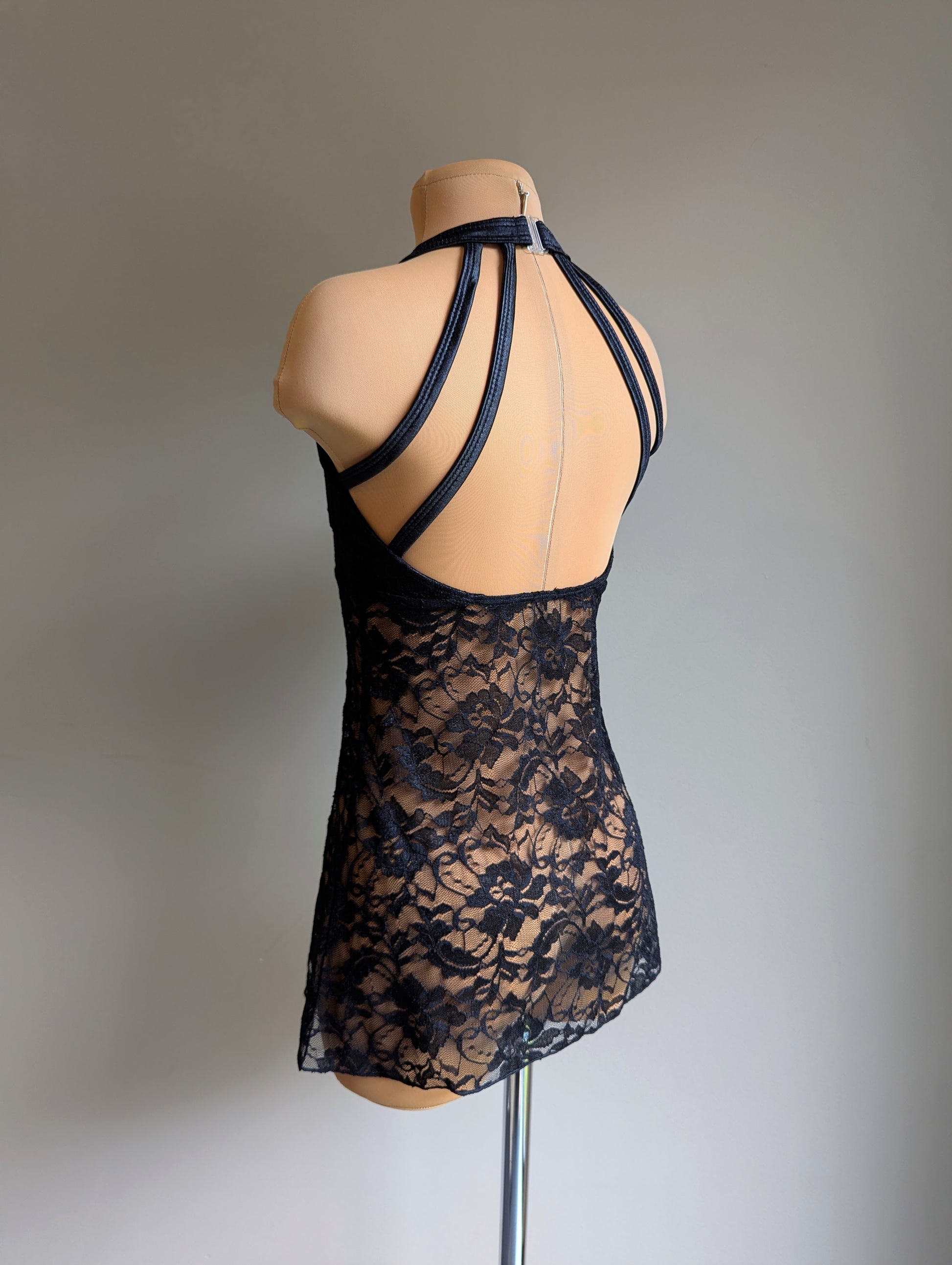 Silhouette Slip Dress - Black Lace Briefs Not Included 