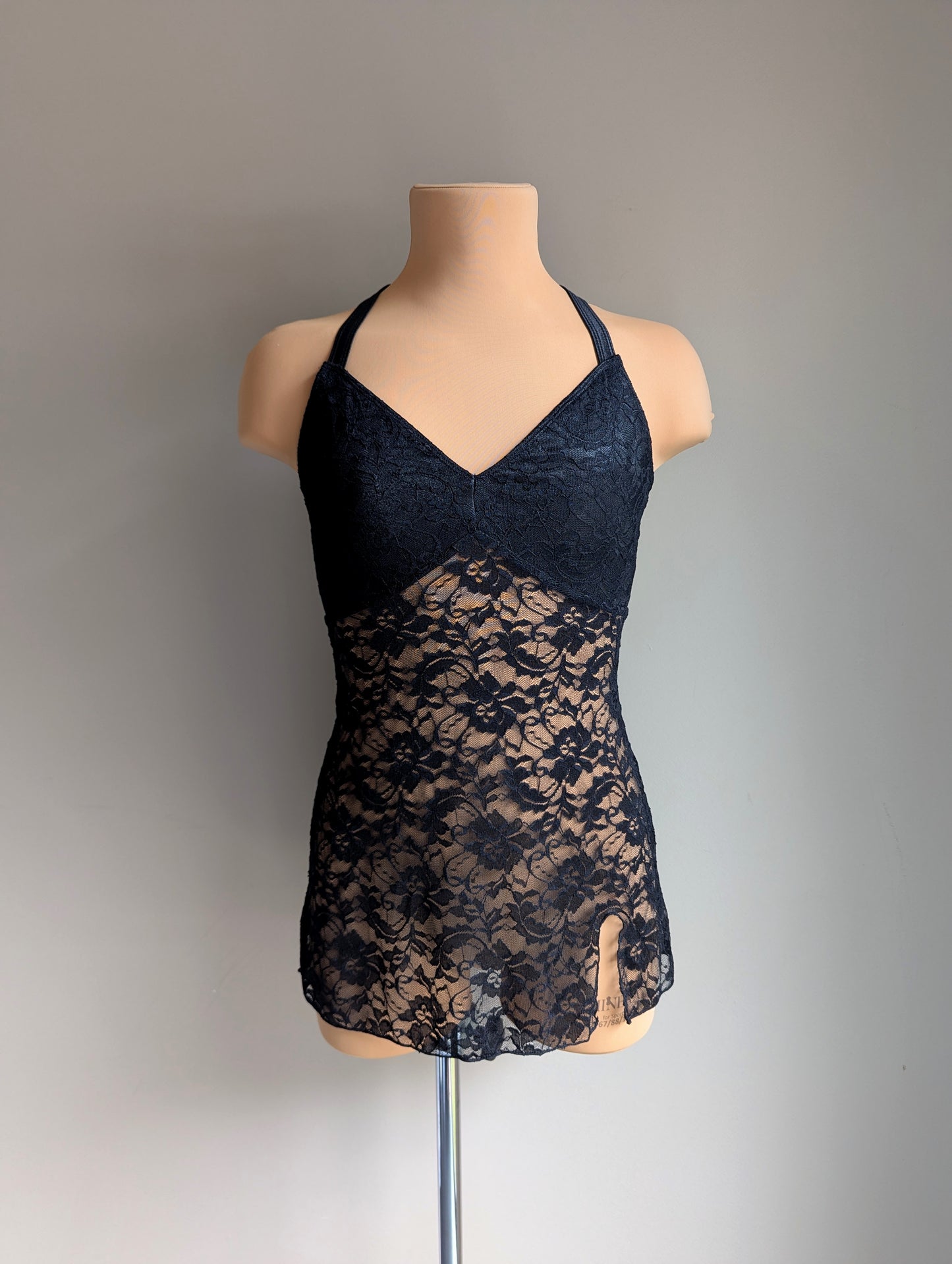 Silhouette Slip Dress - Black Lace Briefs Not Included 