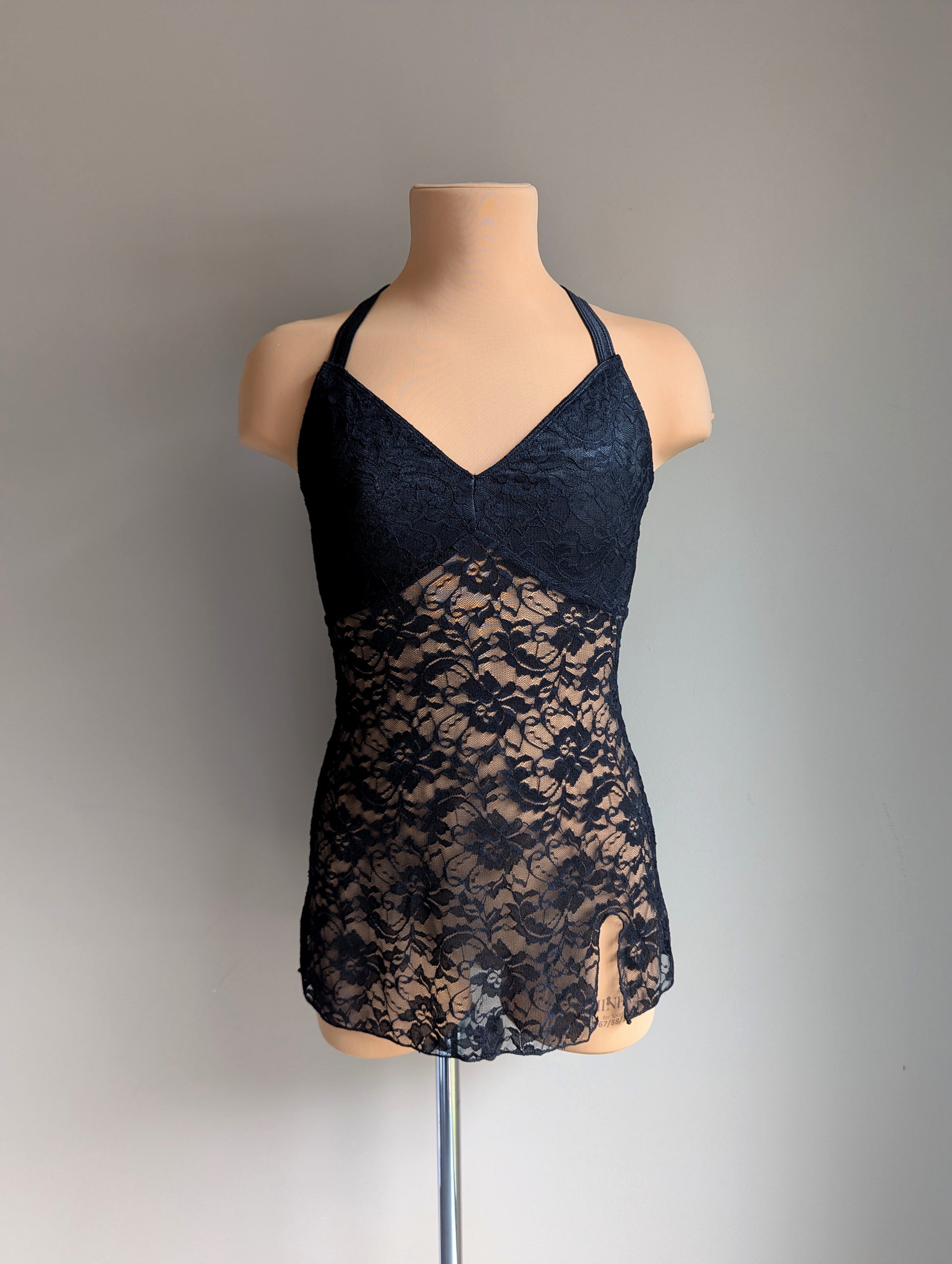 Silhouette Slip Dress - Black Lace Briefs Not Included 