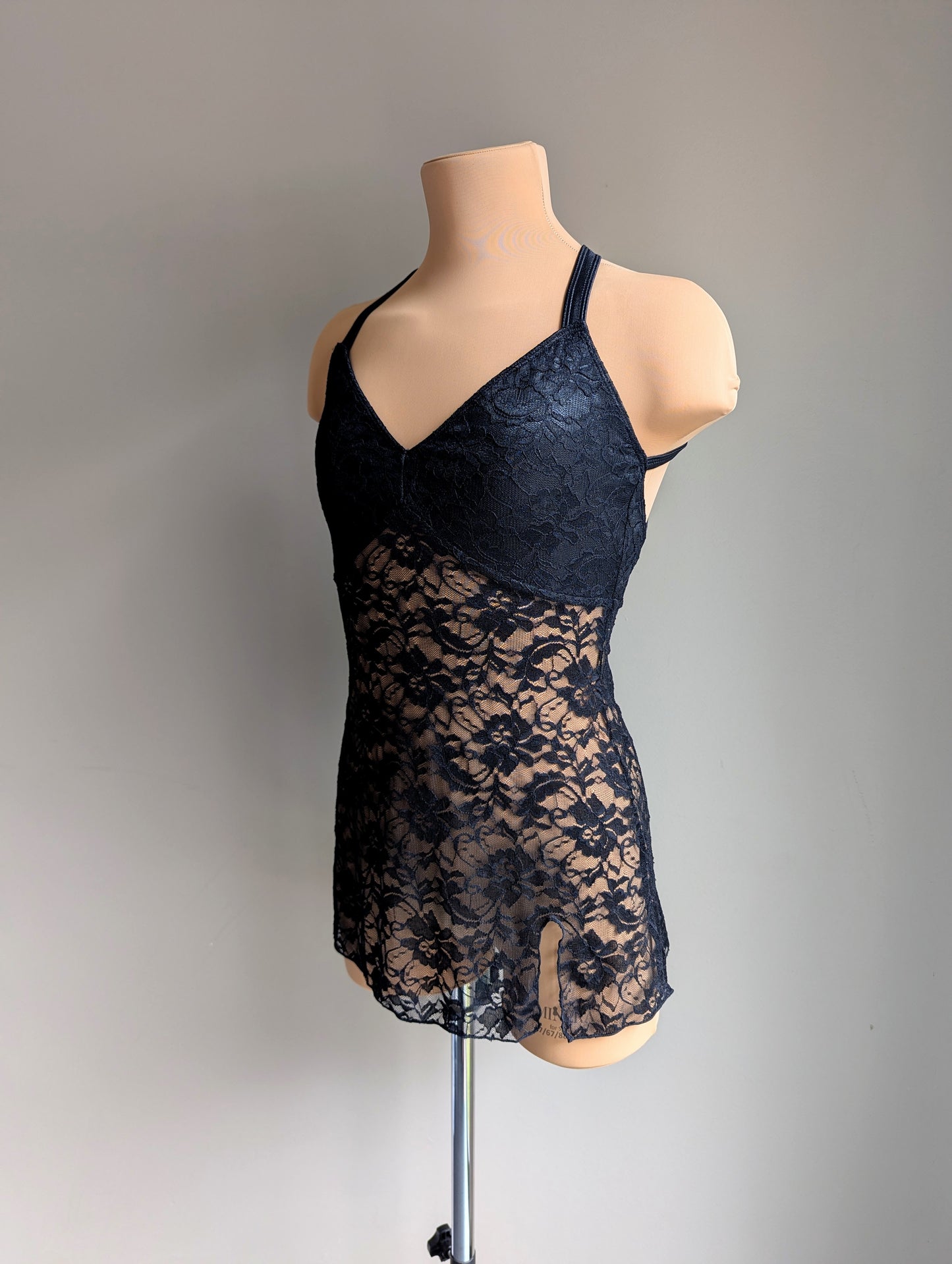 Silhouette Slip Dress - Black Lace Briefs Not Included 