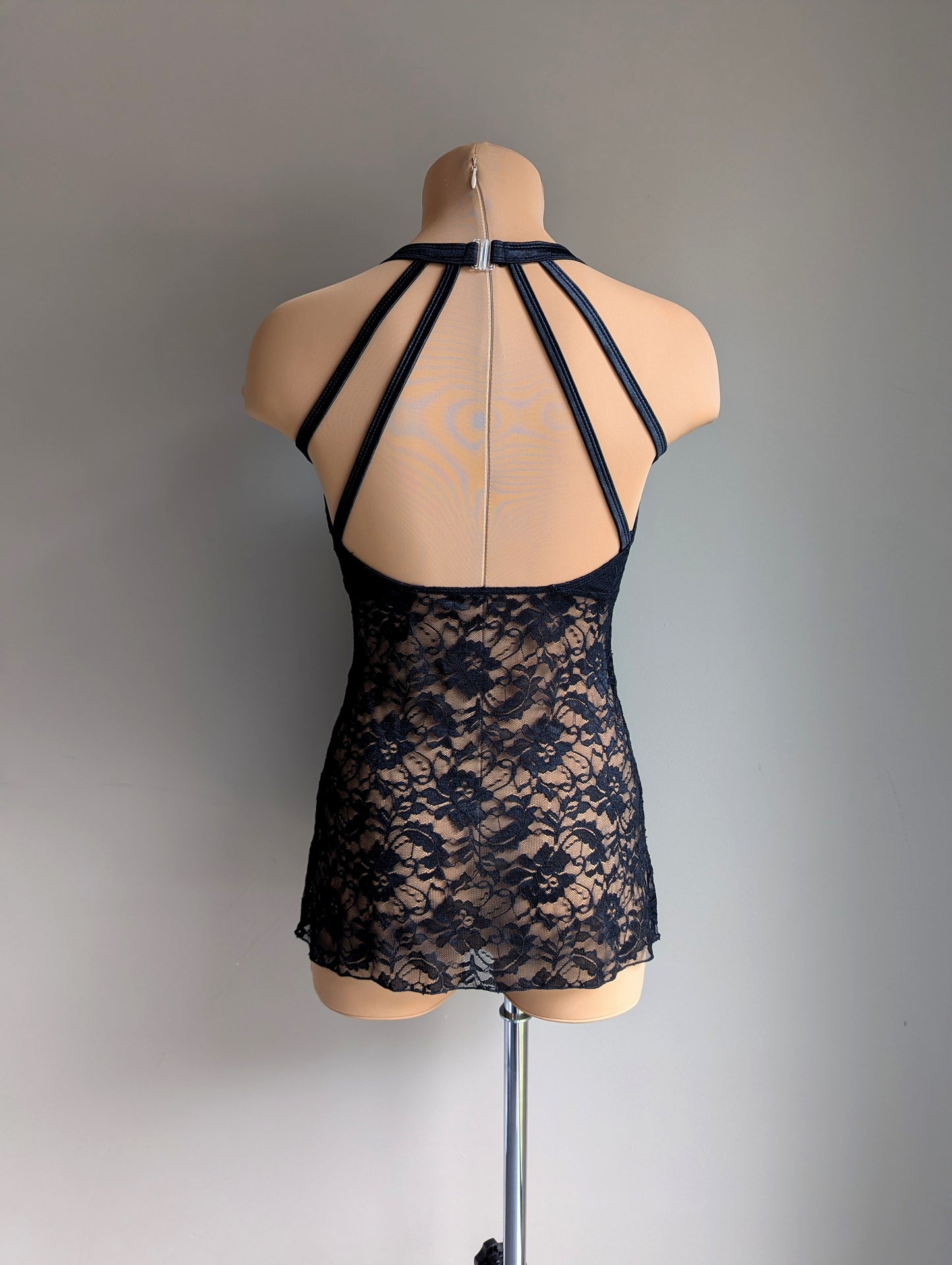 Silhouette Slip Dress - Black Lace Briefs Not Included 