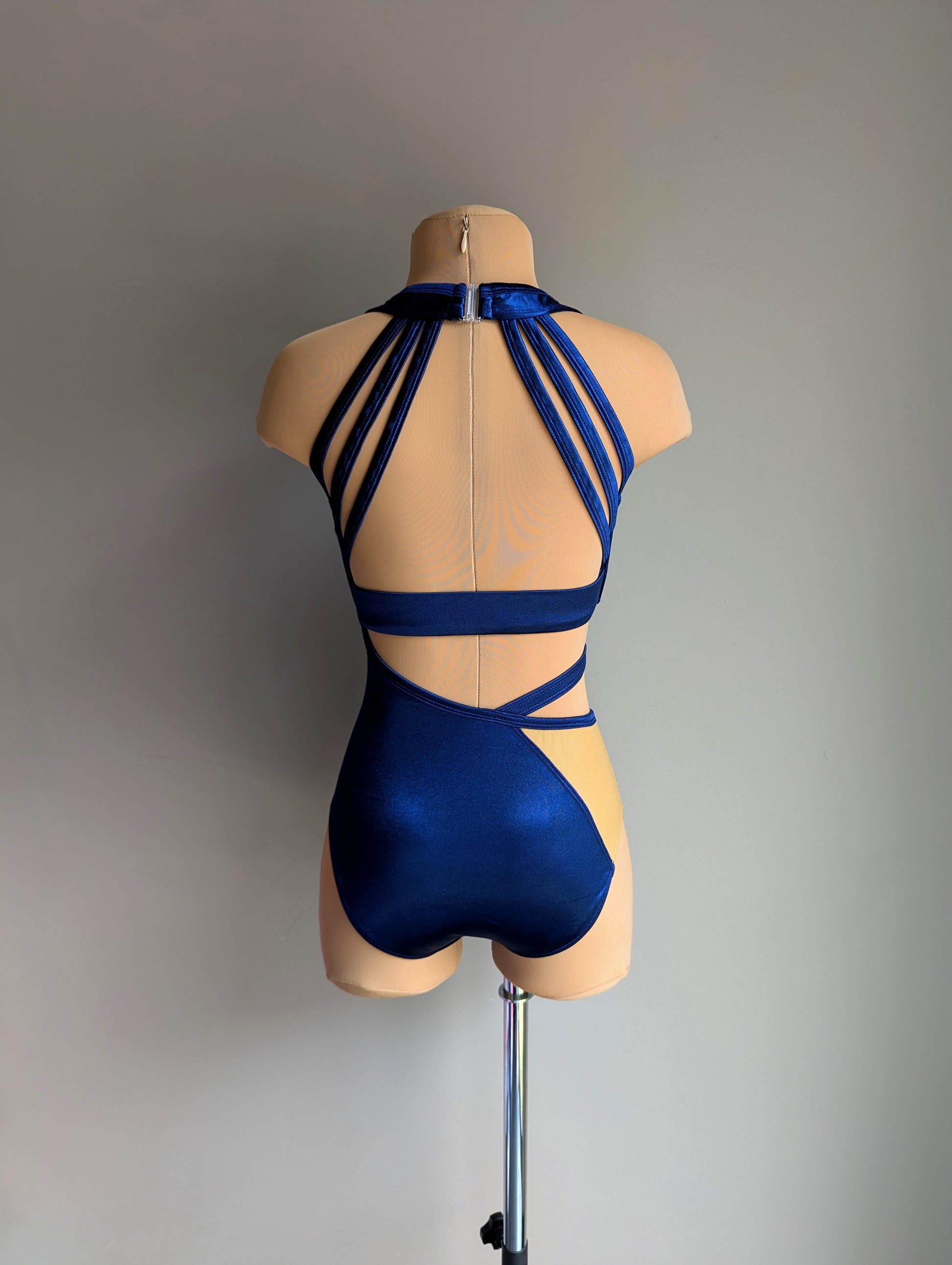 Rebellion Leotard - Dark Navy Satin 