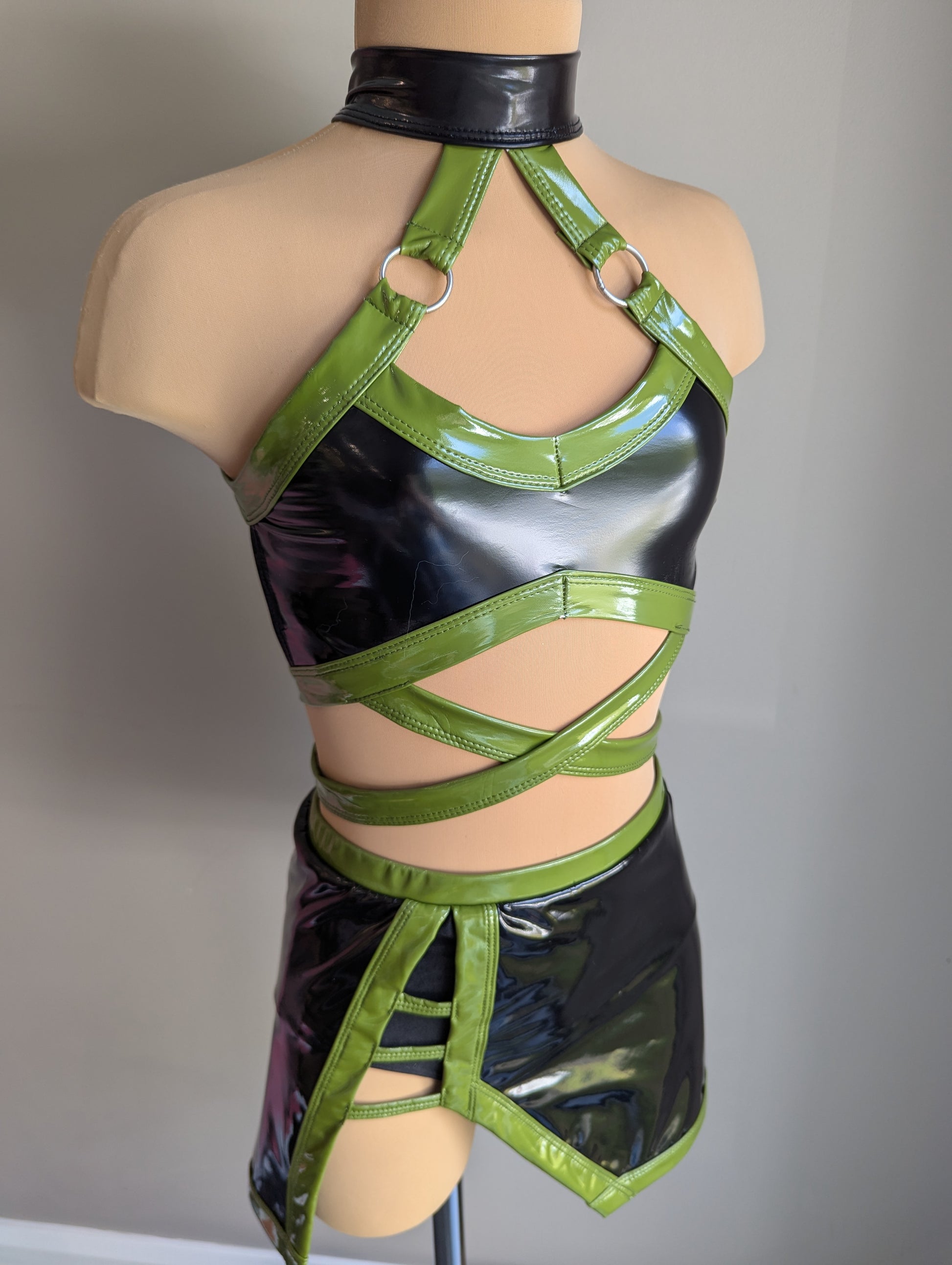 High Gloss Set - Black & Army Green PVC 