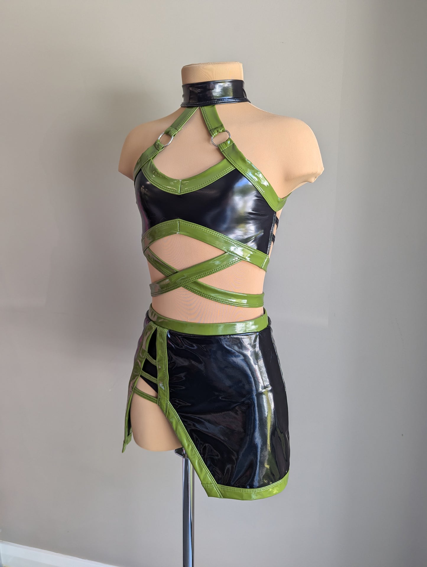High Gloss Set - Black & Army Green PVC 