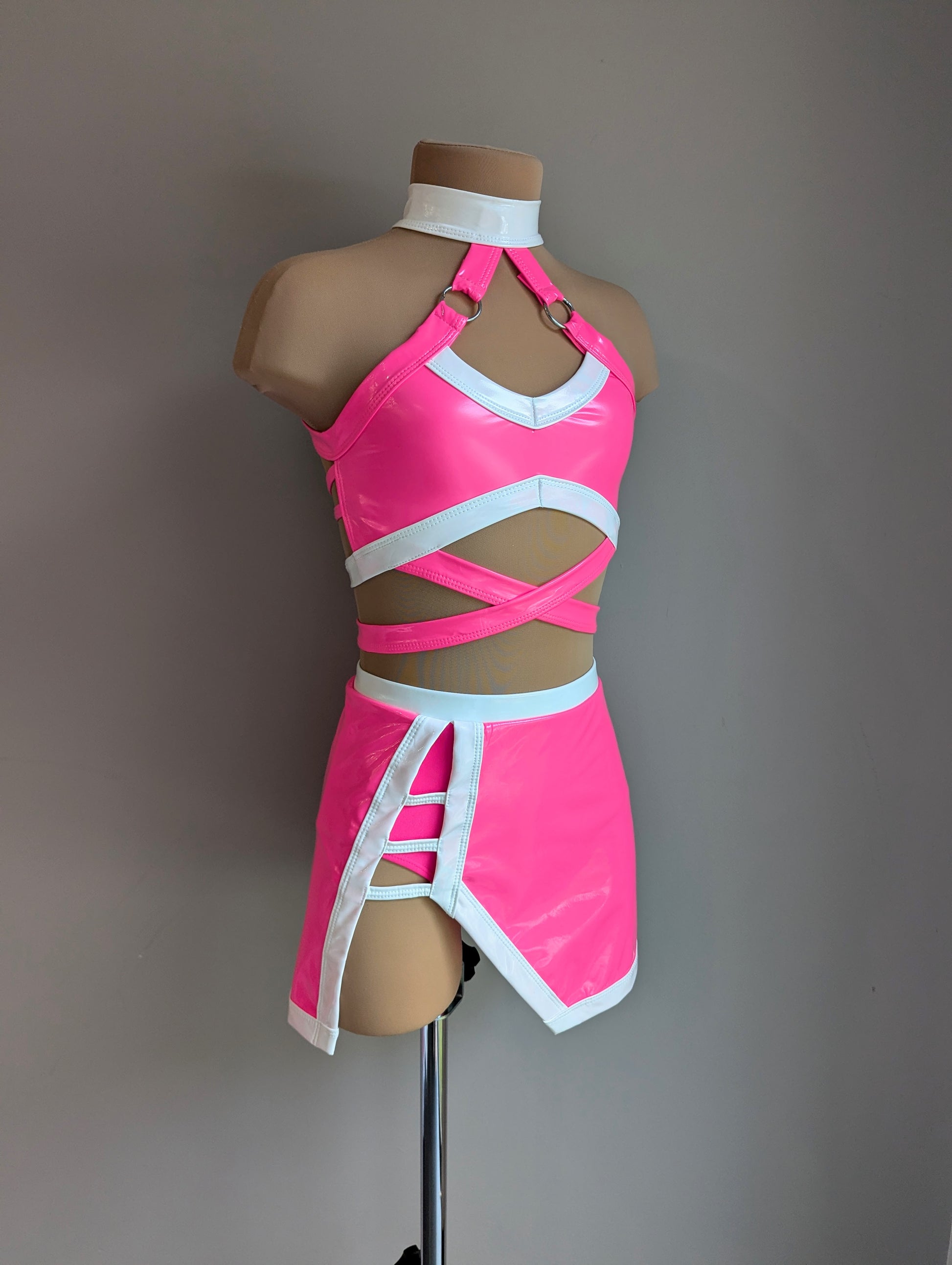 High Gloss Set - Pink & White PVC 