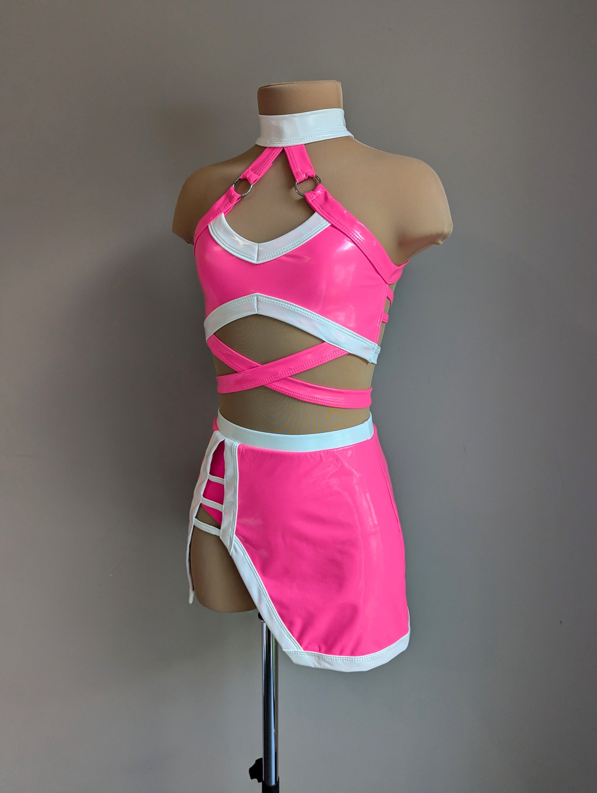 High Gloss Set - Pink & White PVC 