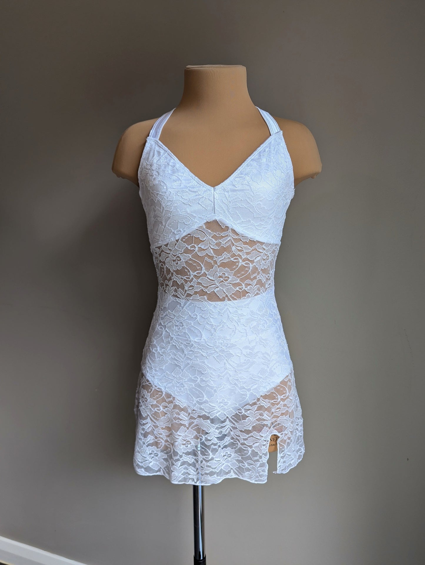 Silhouette 2.0 Slip Dress - White Lace Briefs Included 
