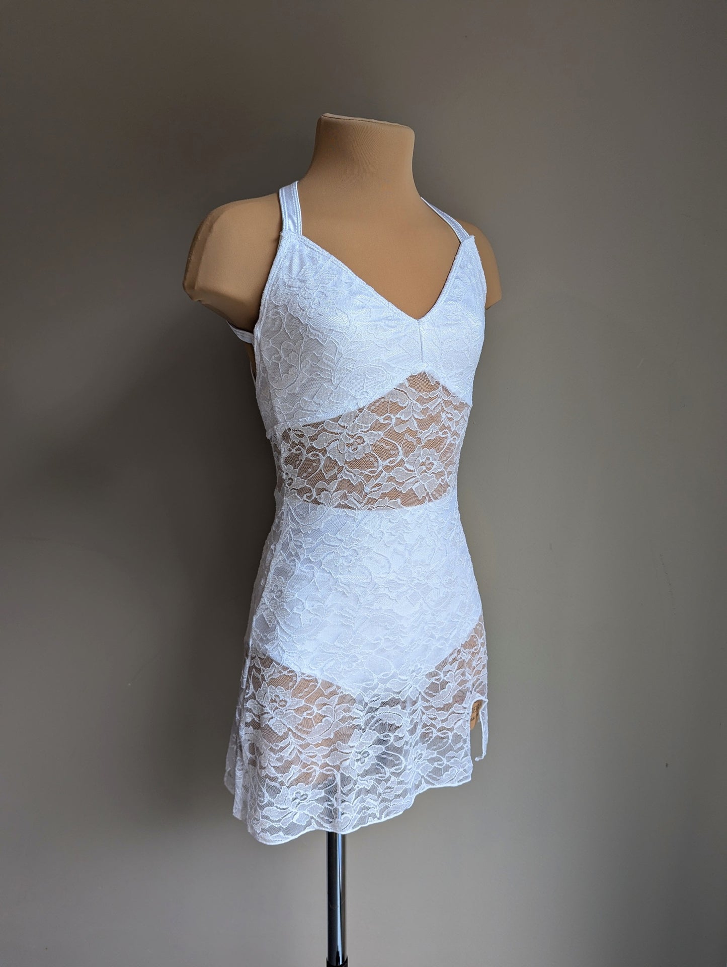 Silhouette 2.0 Slip Dress - White Lace Briefs Included 