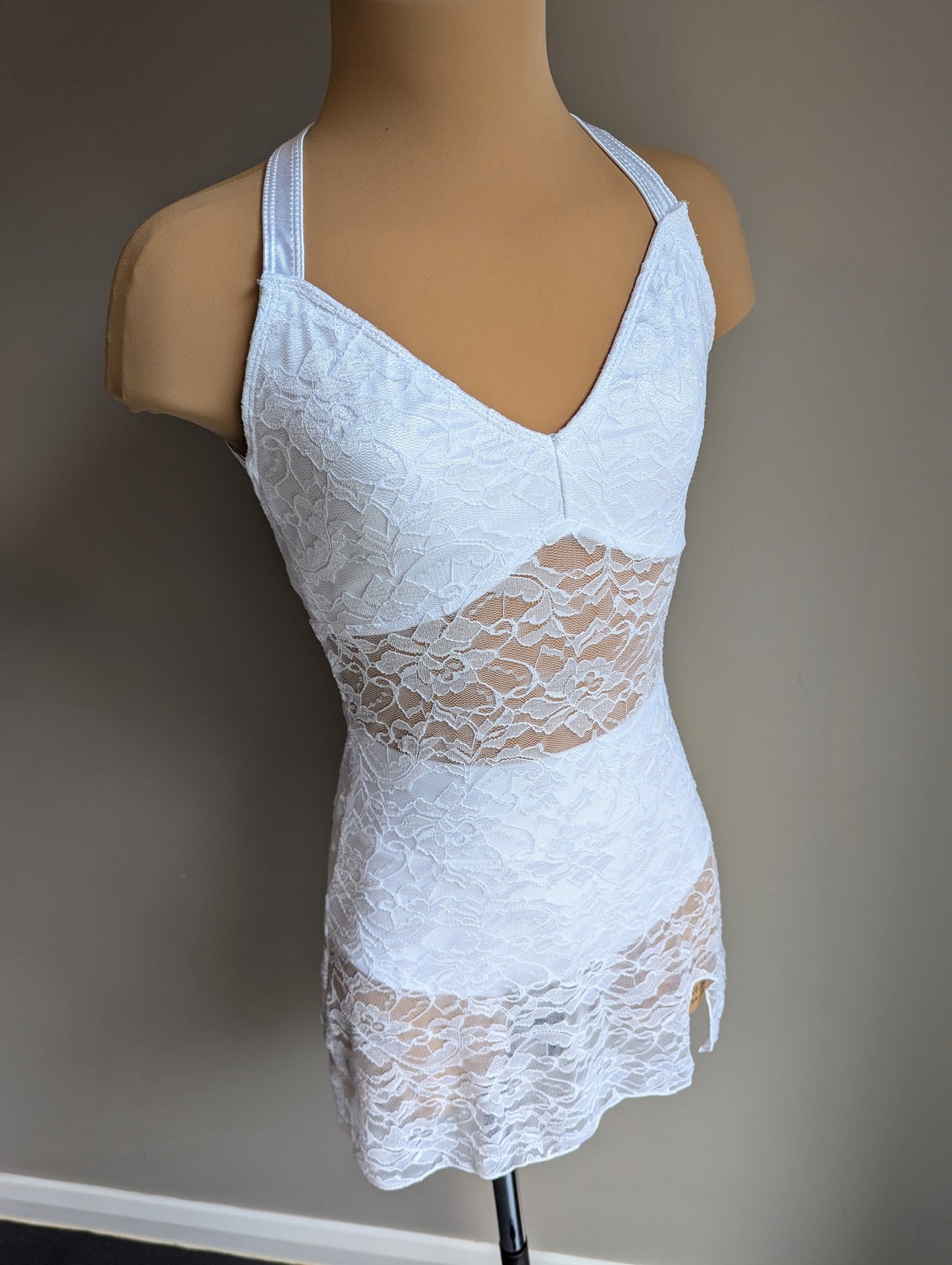 Silhouette 2.0 Slip Dress - White Lace Briefs Included 