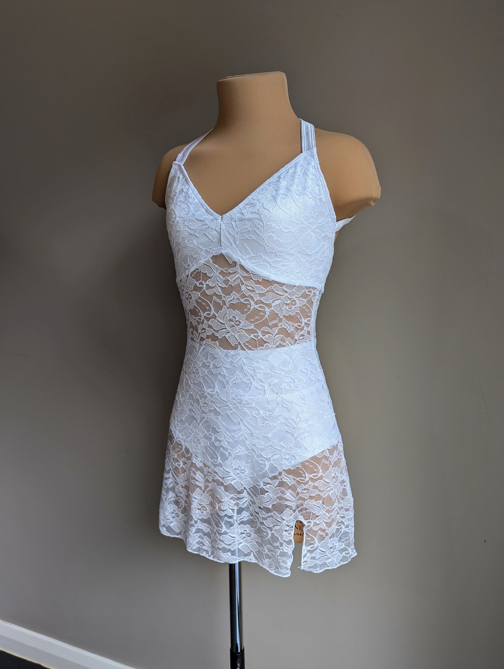 Silhouette 2.0 Slip Dress - White Lace Briefs Included 