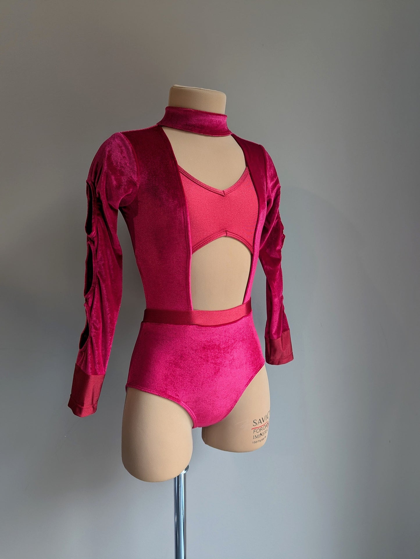 Fabulous Leotard - Cherry Red Velvet 