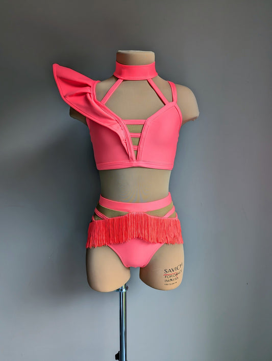 Curtain Call Set - Neon Coral 