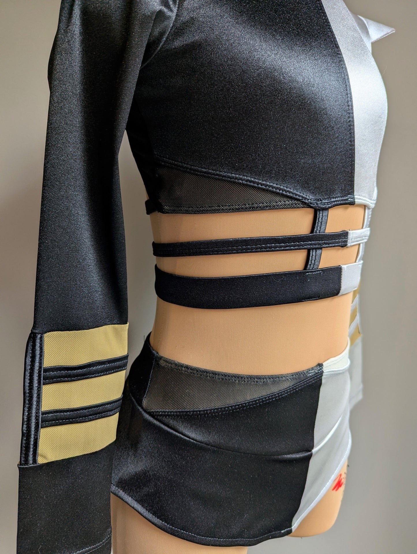 Divided Set - Black & Silver Satin 