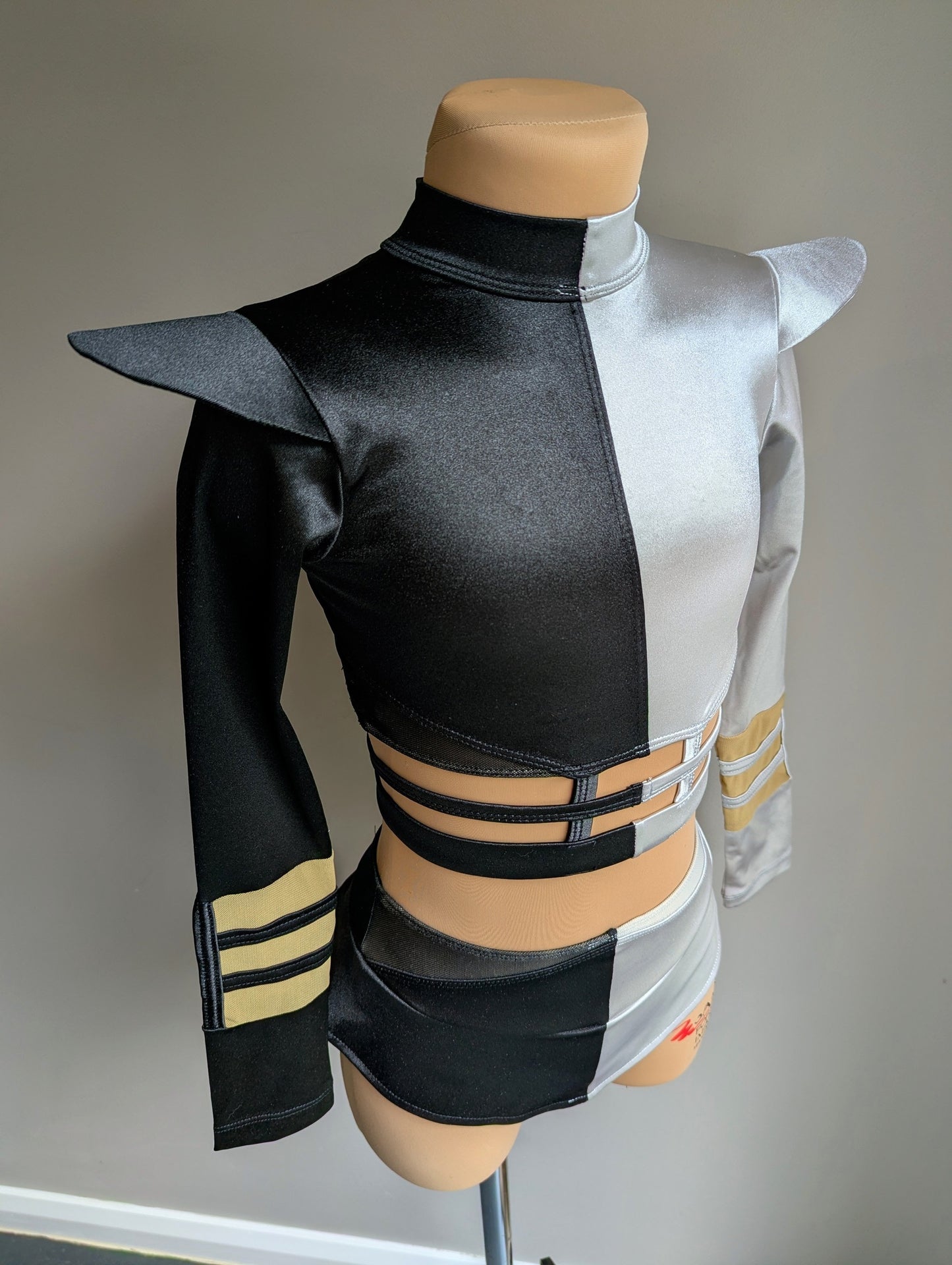 Divided Set - Black & Silver Satin 