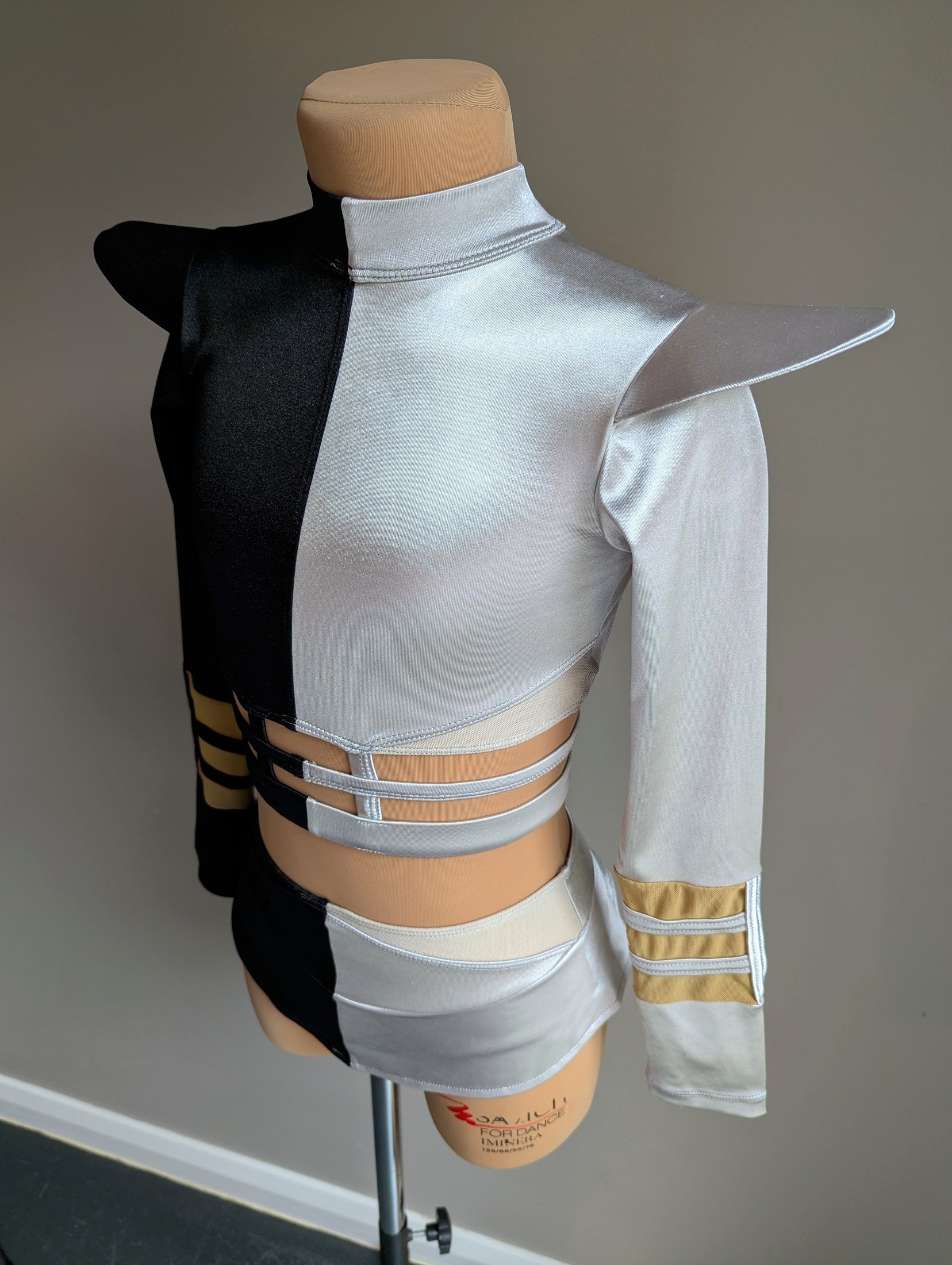 Divided Set - Black & Silver Satin 