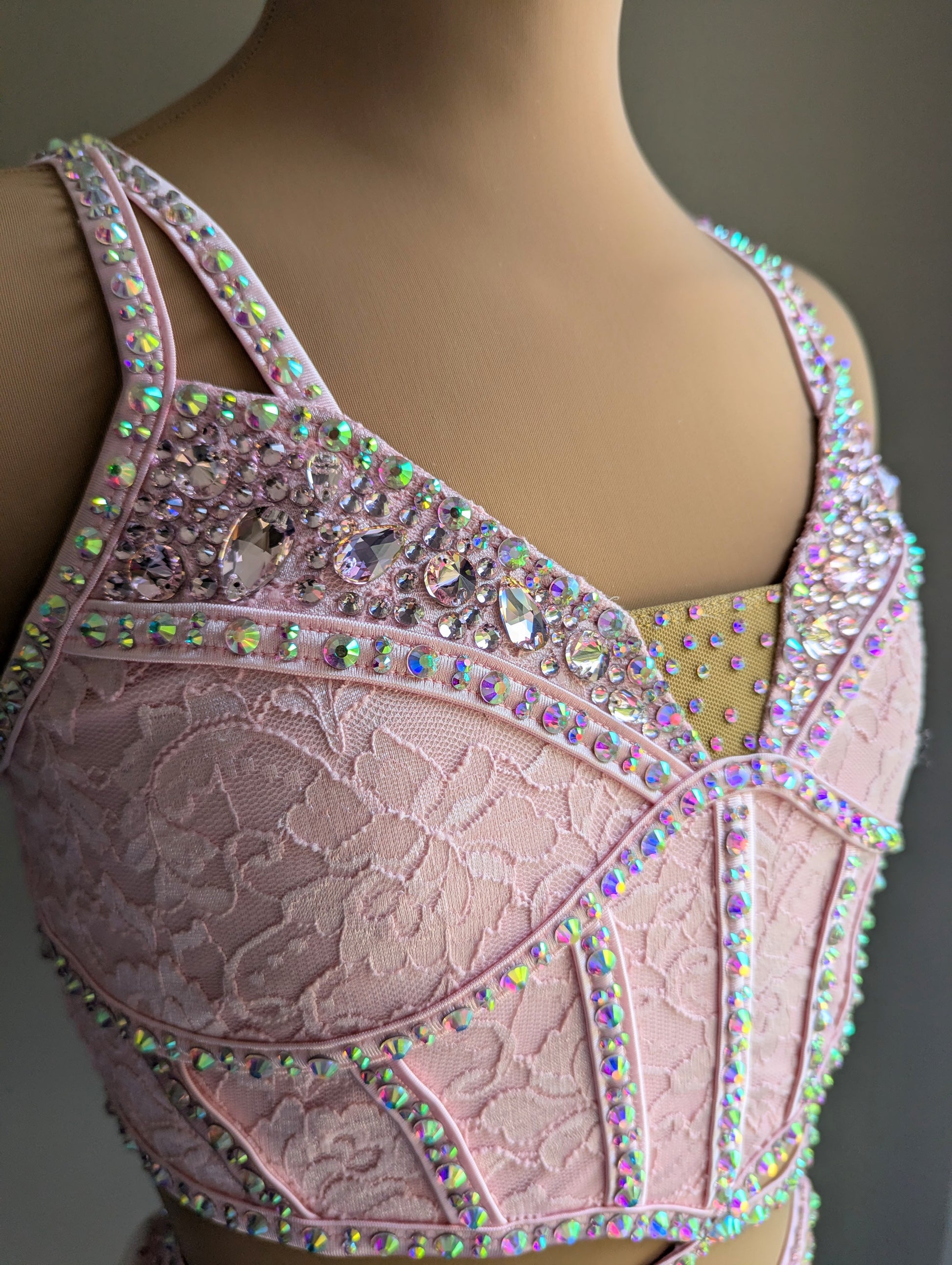 Cherish Bloom Pastel Pink Satin: Burgundy Accents - Limited Edition Costume 