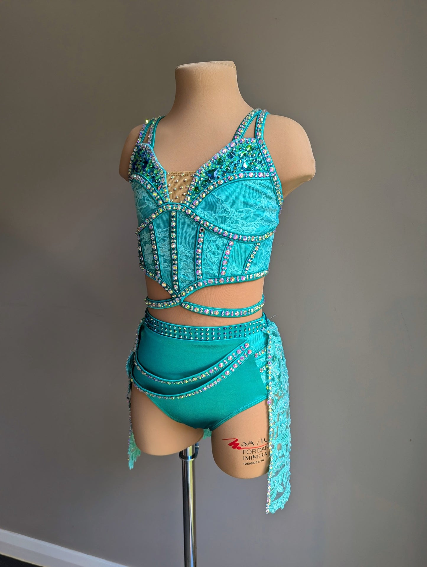 Cherish Bloom Mint Satin: Lace Hem - Limited Edition Costume 