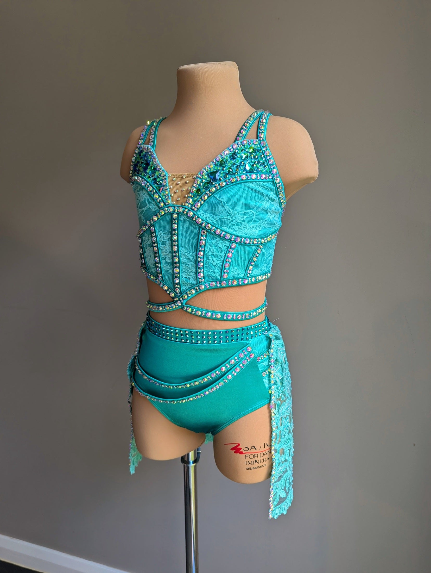 Cherish Bloom Mint Satin: Lace Hem - Limited Edition Costume 