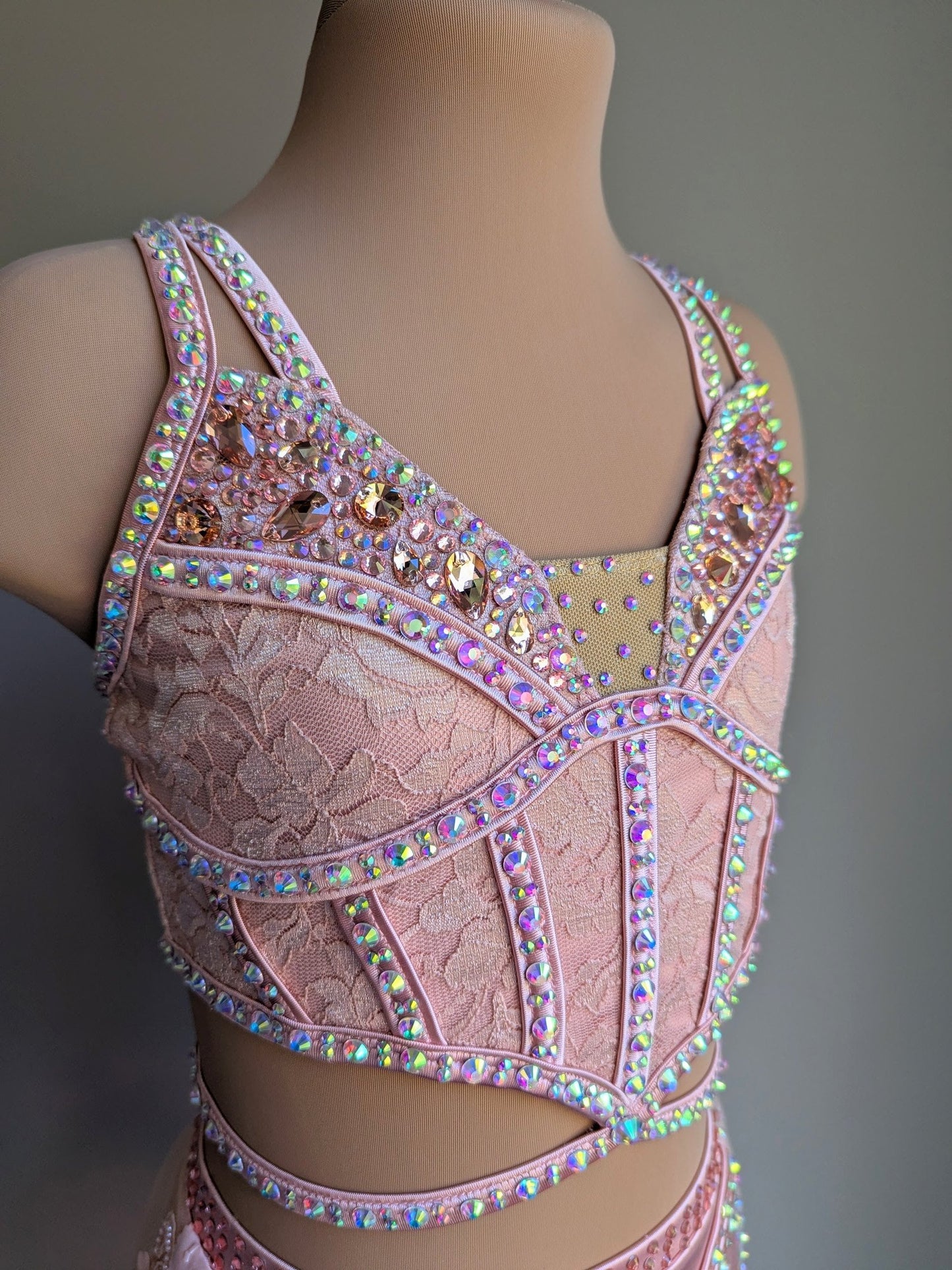 Cherish Bloom Blush Pink Satin: Intricate Skirt - Limited Edition Costume 