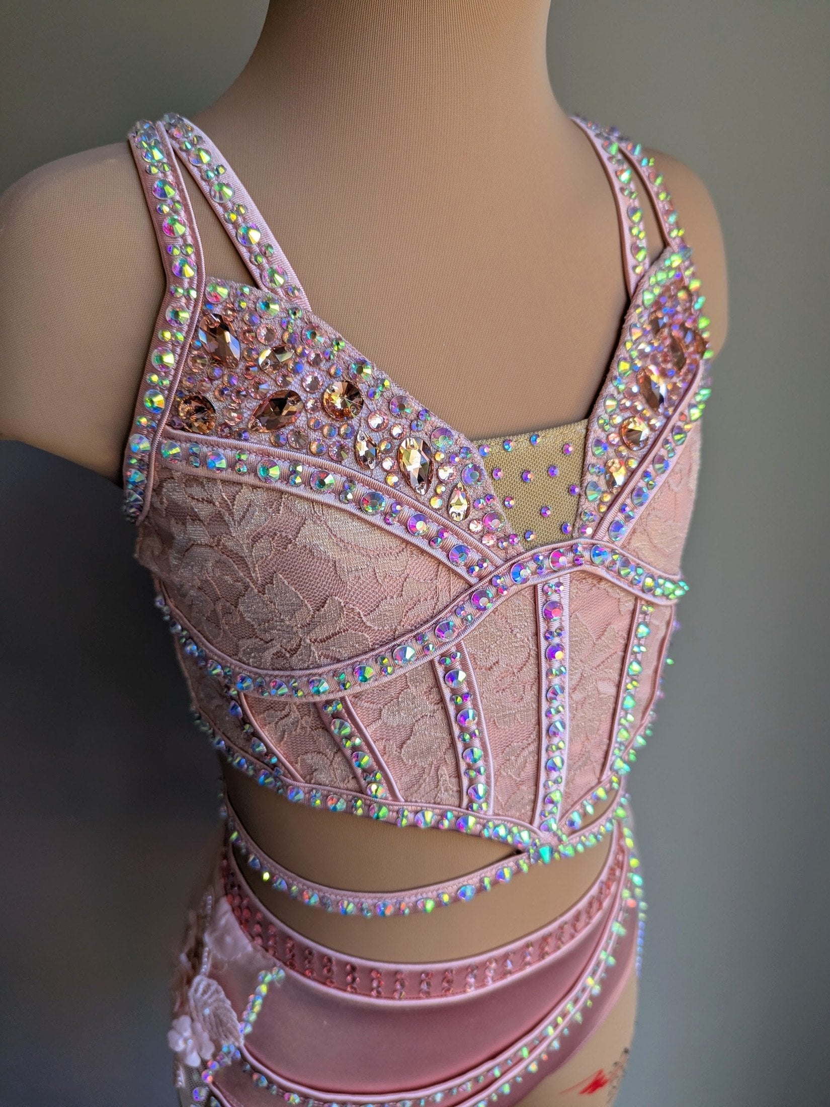 Cherish Bloom Blush Pink Satin: Intricate Skirt - Limited Edition Costume 