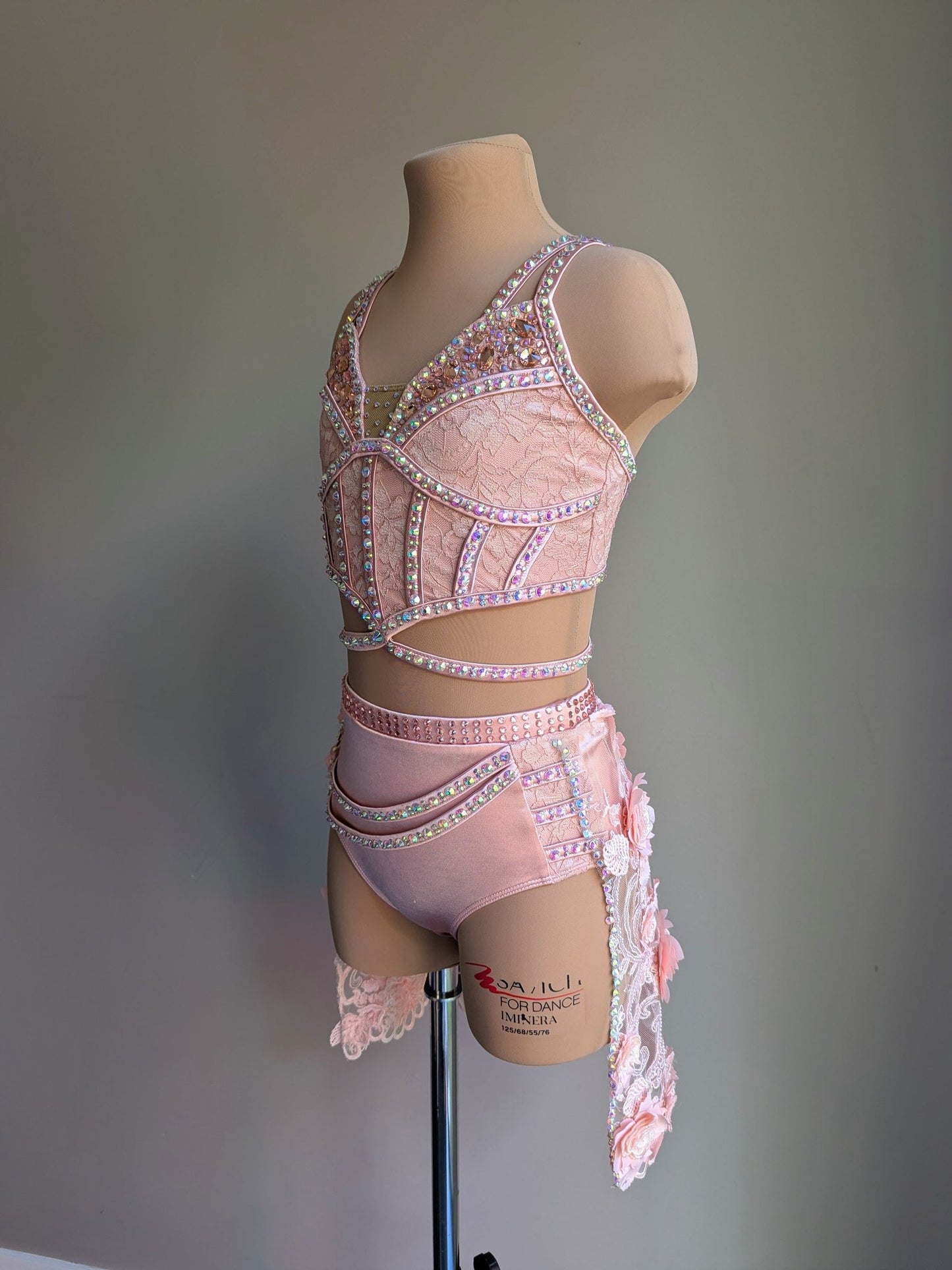 Cherish Bloom Blush Pink Satin: Intricate Skirt - Limited Edition Costume 