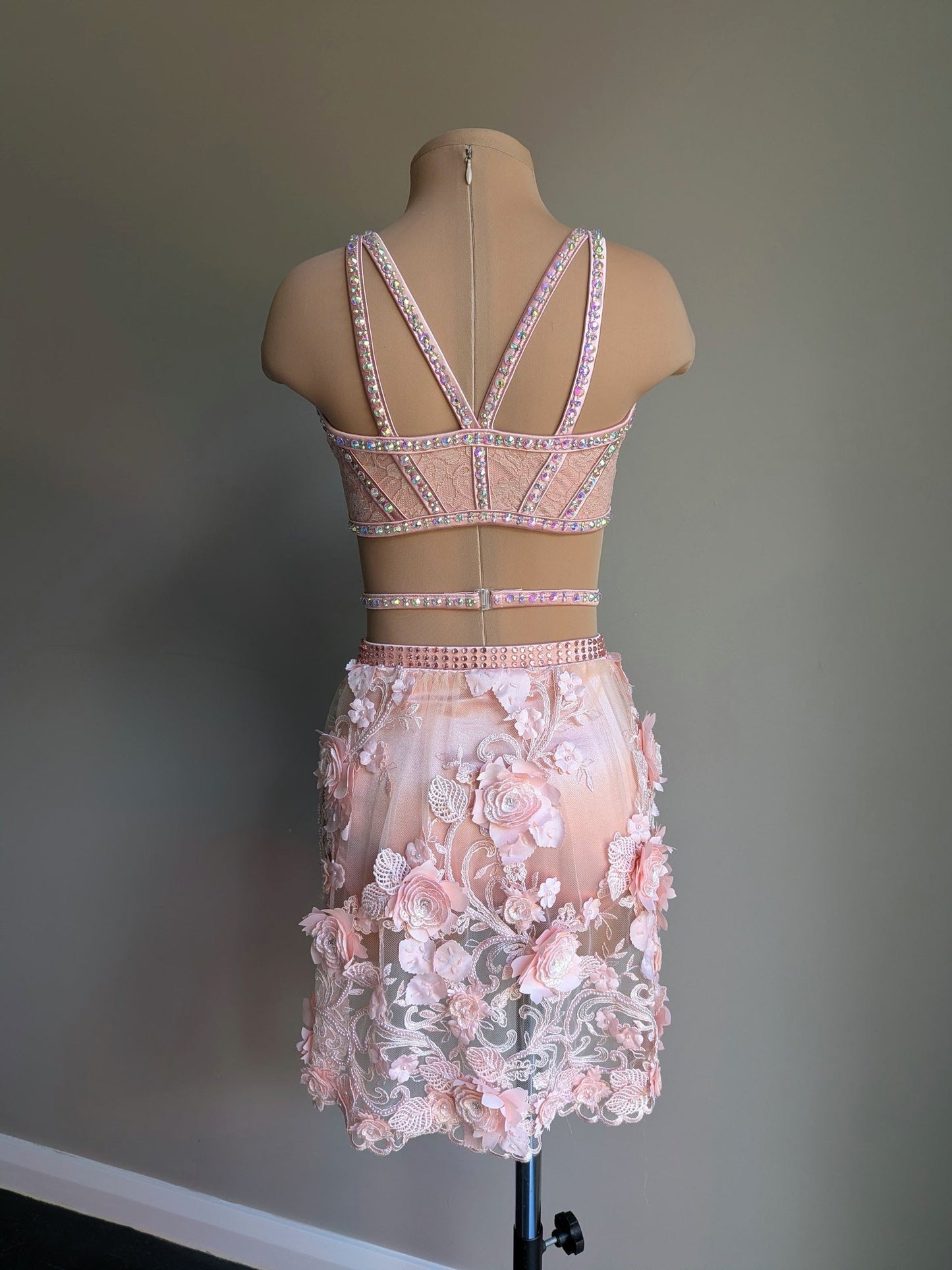 Cherish Bloom Blush Pink Satin: Intricate Skirt - Limited Edition Costume 