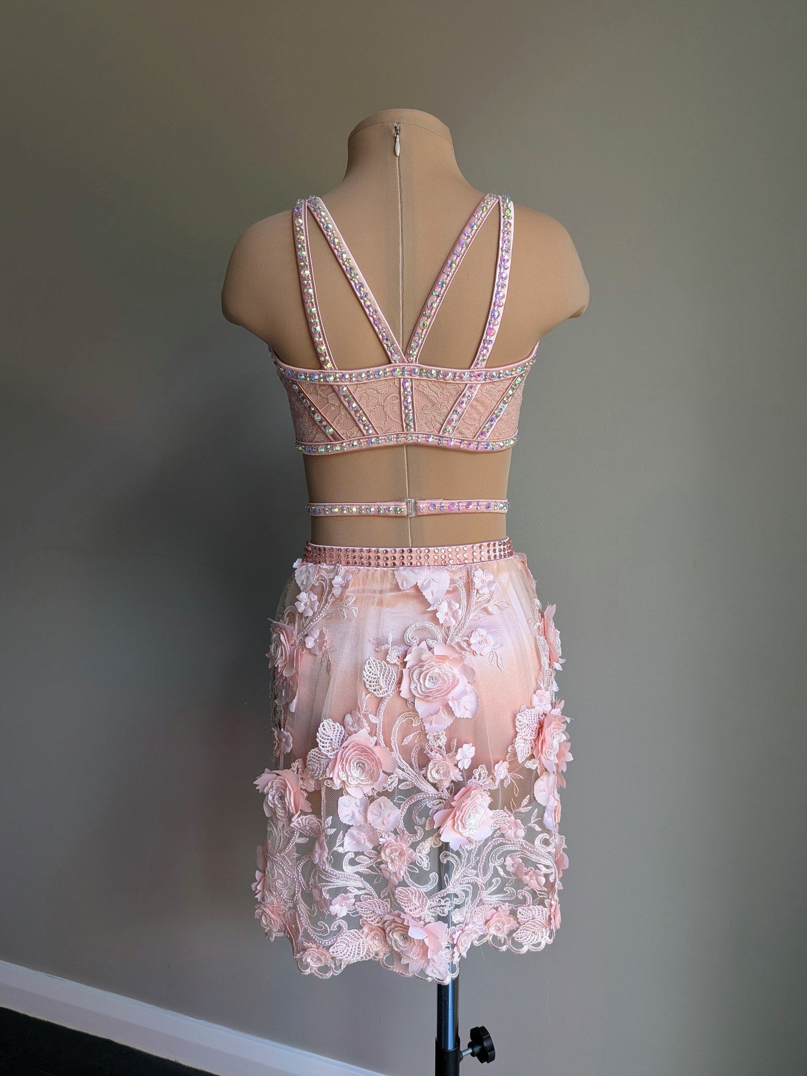 Cherish Bloom Blush Pink Satin: Intricate Skirt - Limited Edition Costume 