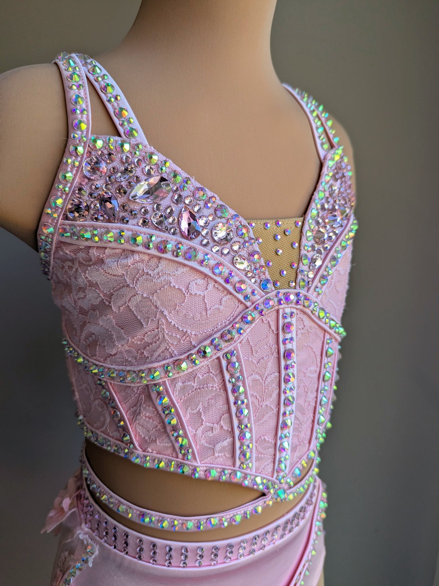 Cherish Bloom Pastel Pink Satin: Lace Hem - Limited Edition Costume 