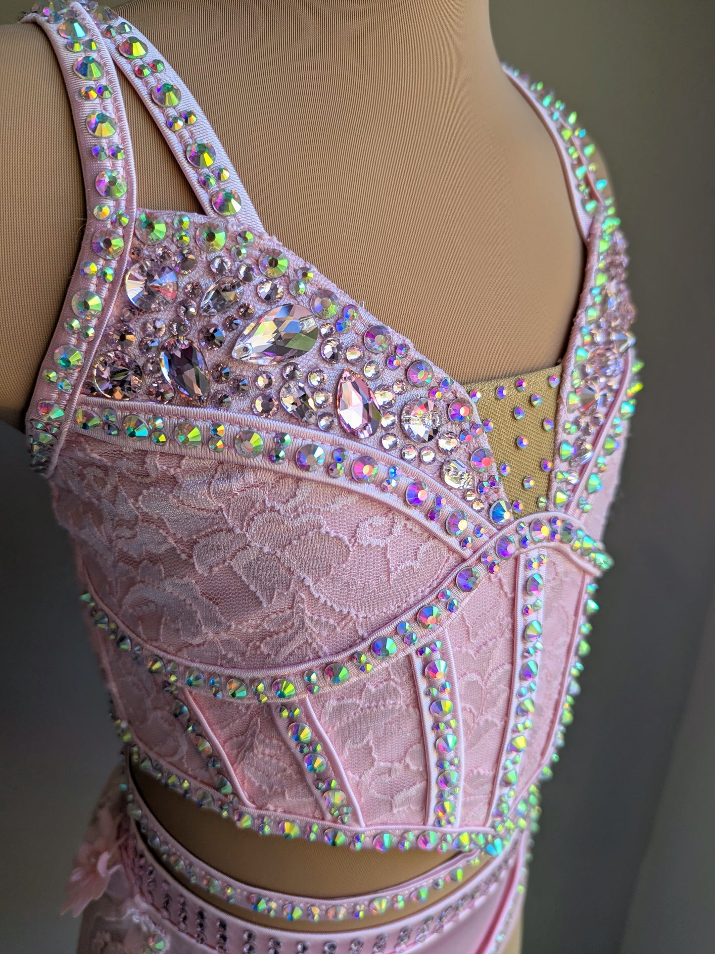 Cherish Bloom Pastel Pink Satin: Lace Hem - Limited Edition Costume 