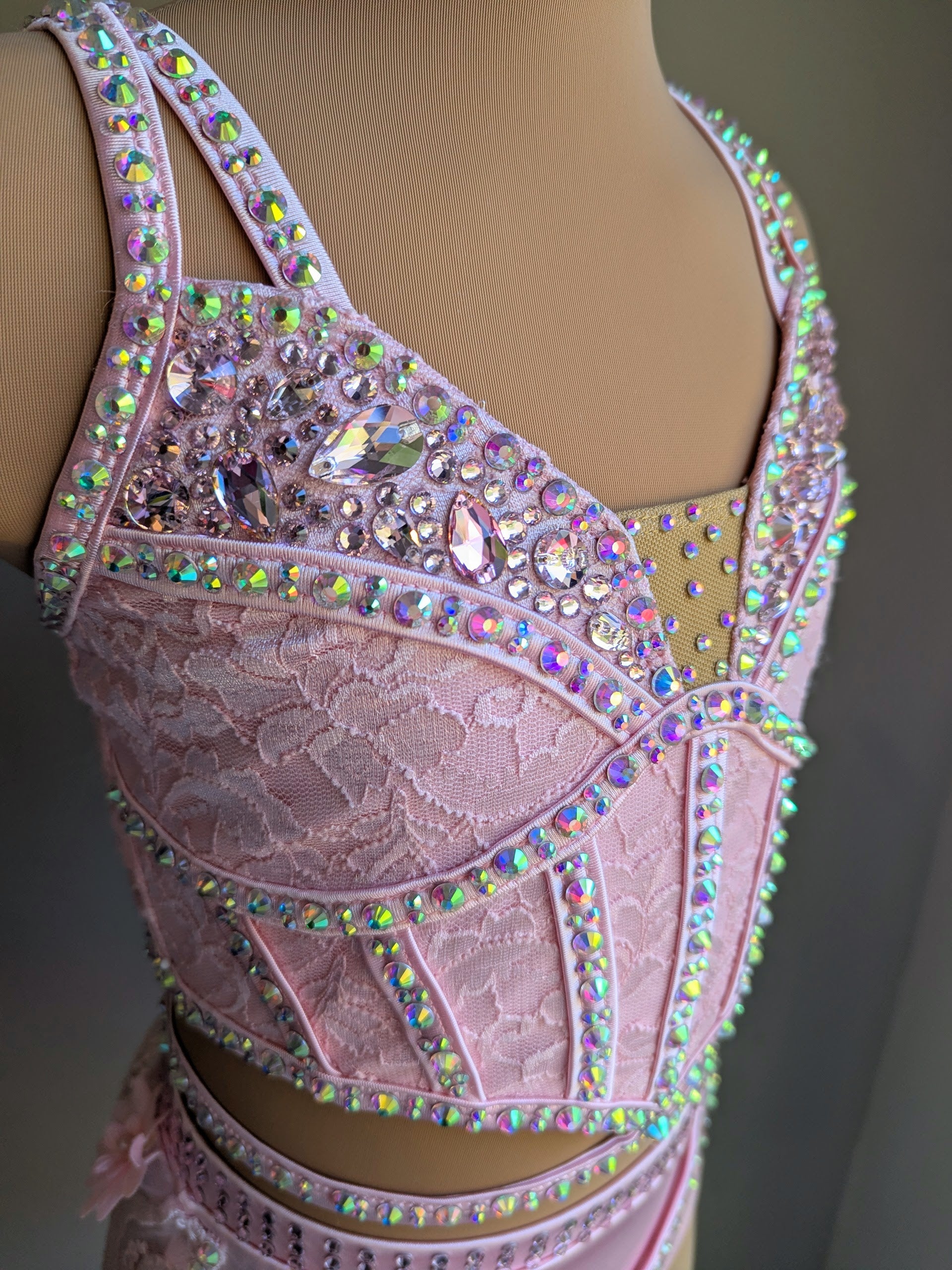 Cherish Bloom Pastel Pink Satin: Lace Hem - Limited Edition Costume 