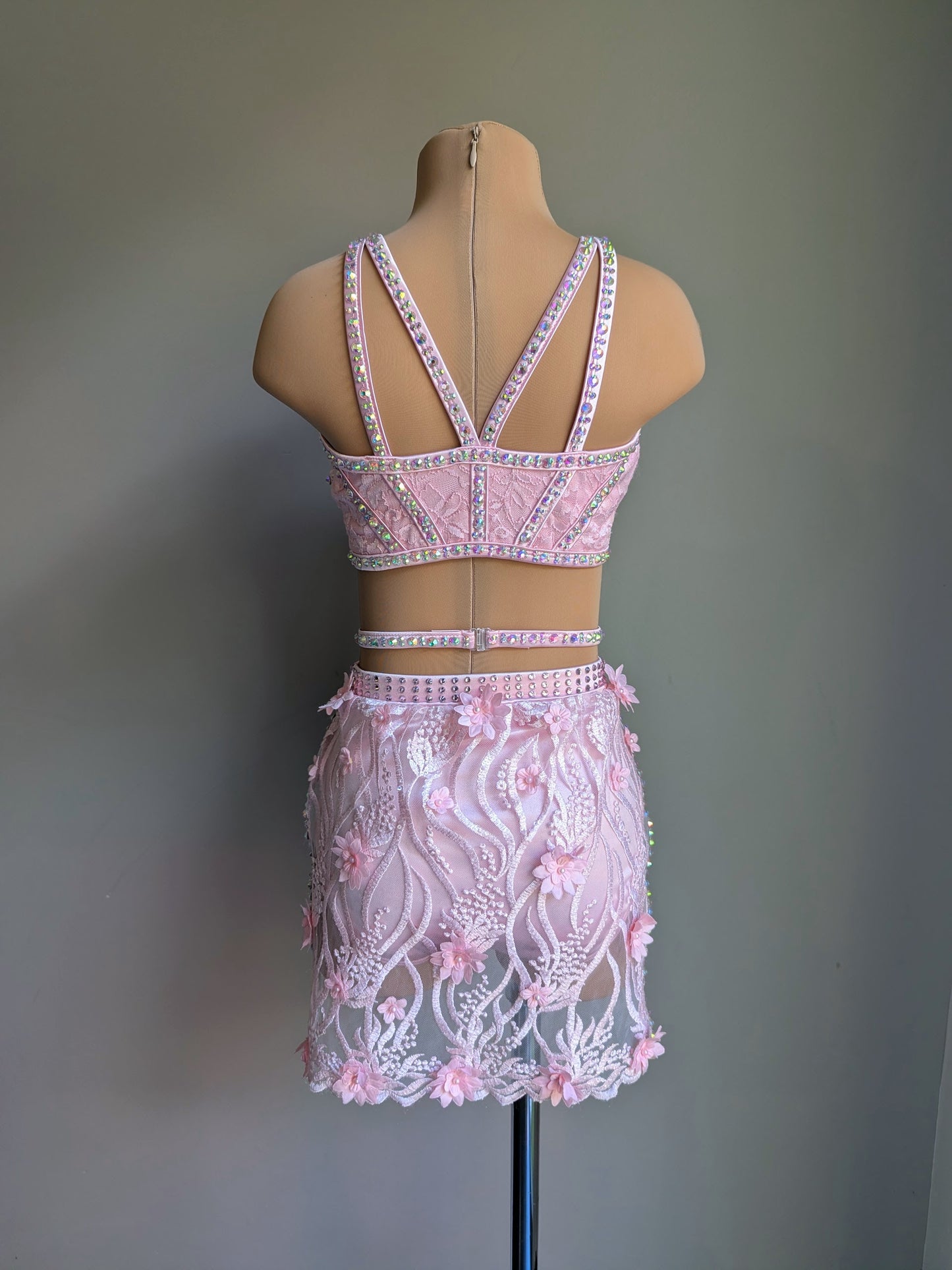 Cherish Bloom Pastel Pink Satin: Lace Hem - Limited Edition Costume 